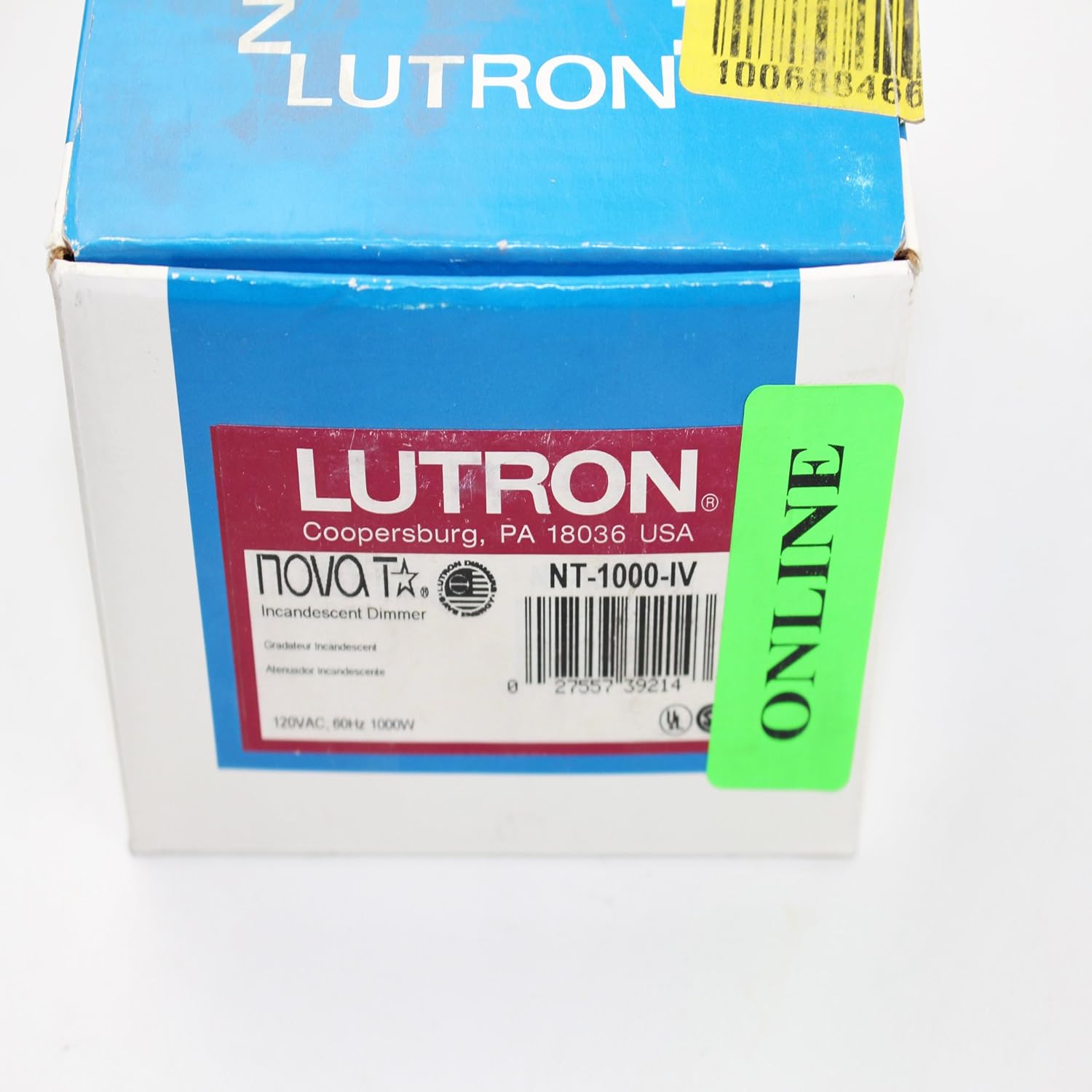 Lutron NT-1000-IV Standard Switches Ivory