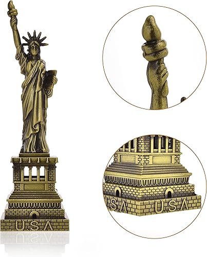 Miniatura 3 de ESHATO Estatua de la Libertad de Estados Unidos de 12 pulgadas, escultura de la ciudad de Nueva York, Isla de la Libertad, figura coleccionable de