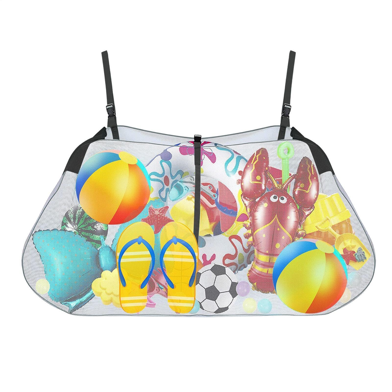 Red de almacenamiento de flotador de piscina y bolsa de malla para juguetes de agua grande