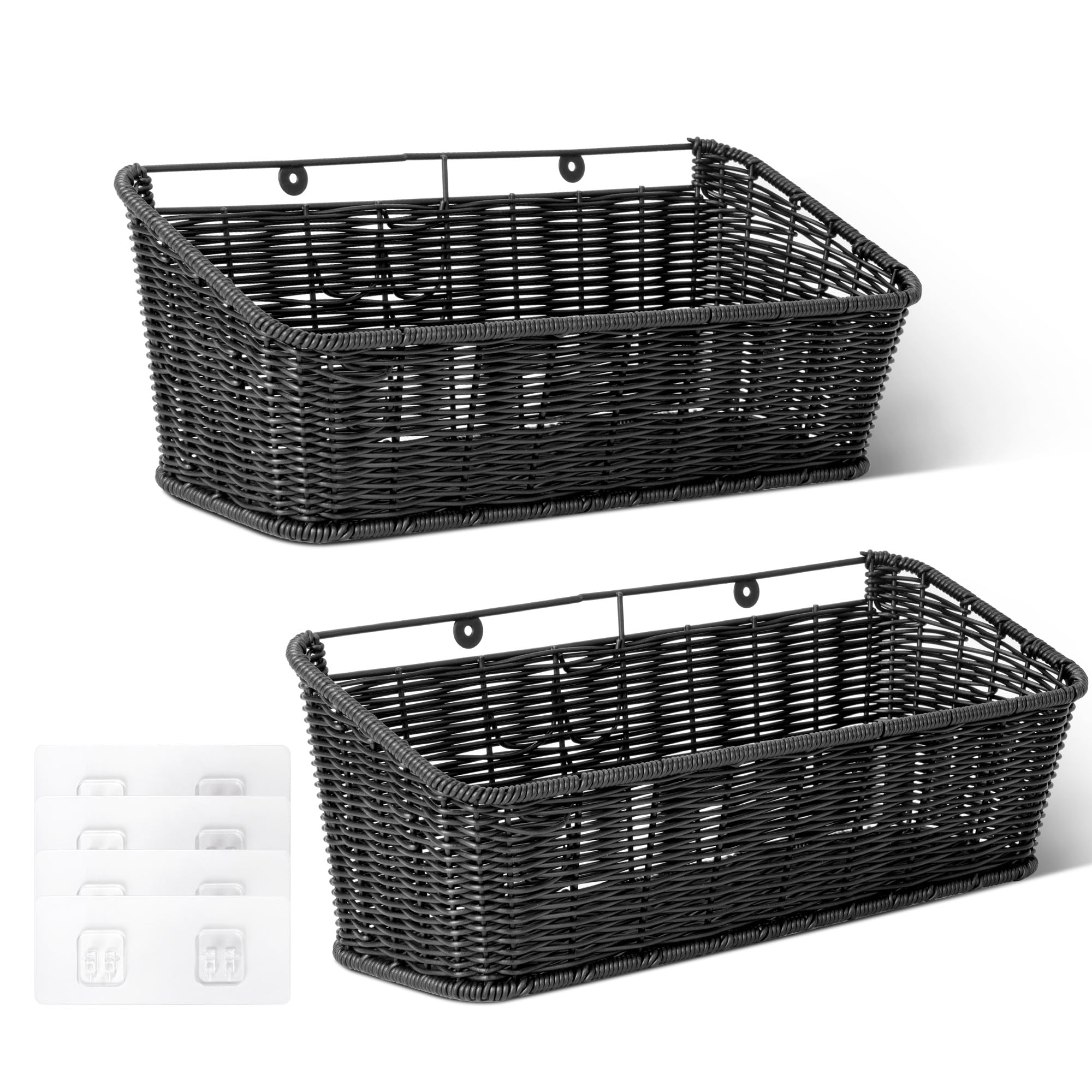 GRANNY SAYS Wicker Hanging Basket, 2-Pack