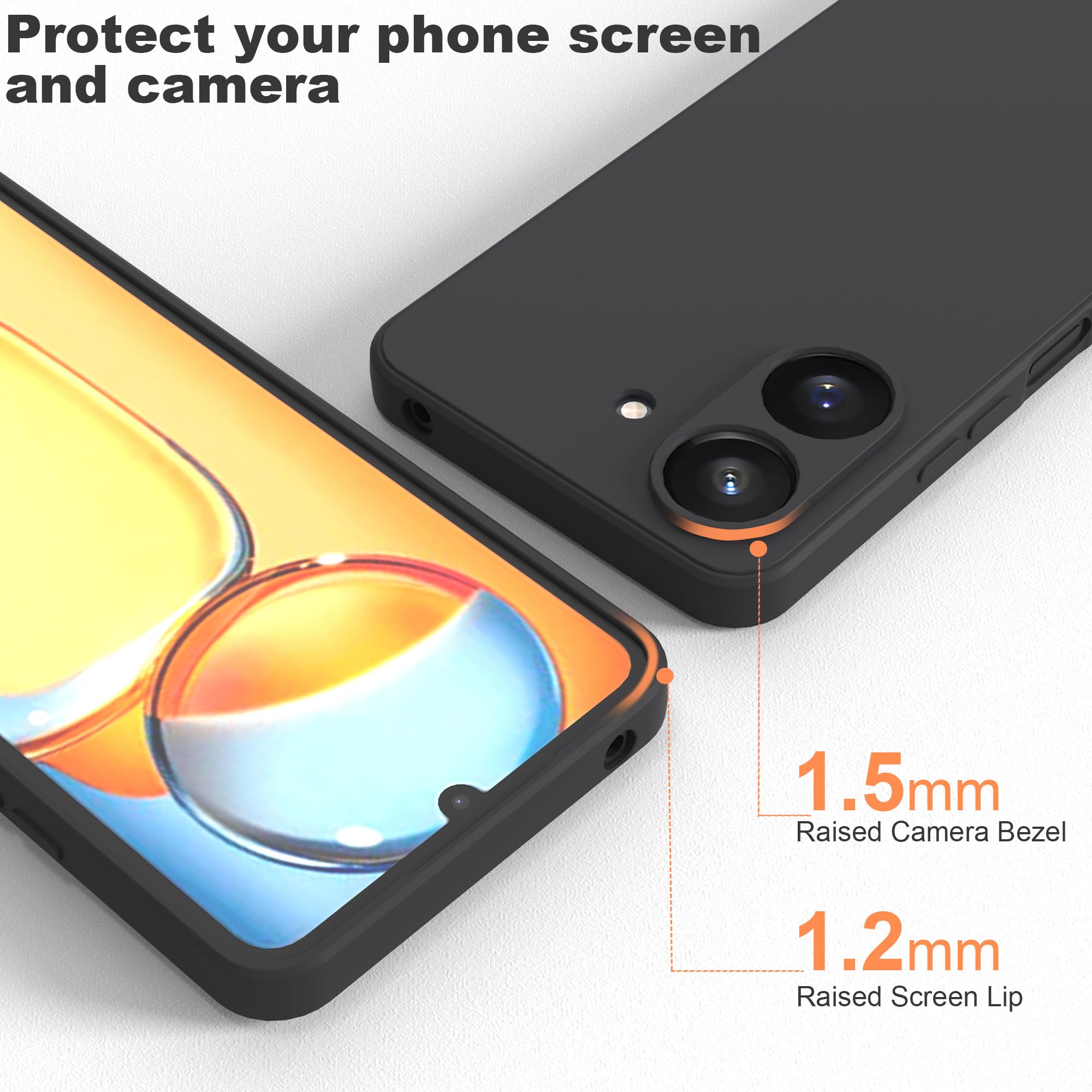 THIYUFUNS Case for Xiaomi Redmi 13C 4G with 2 Tempered Glass Screen Protector - Image 3