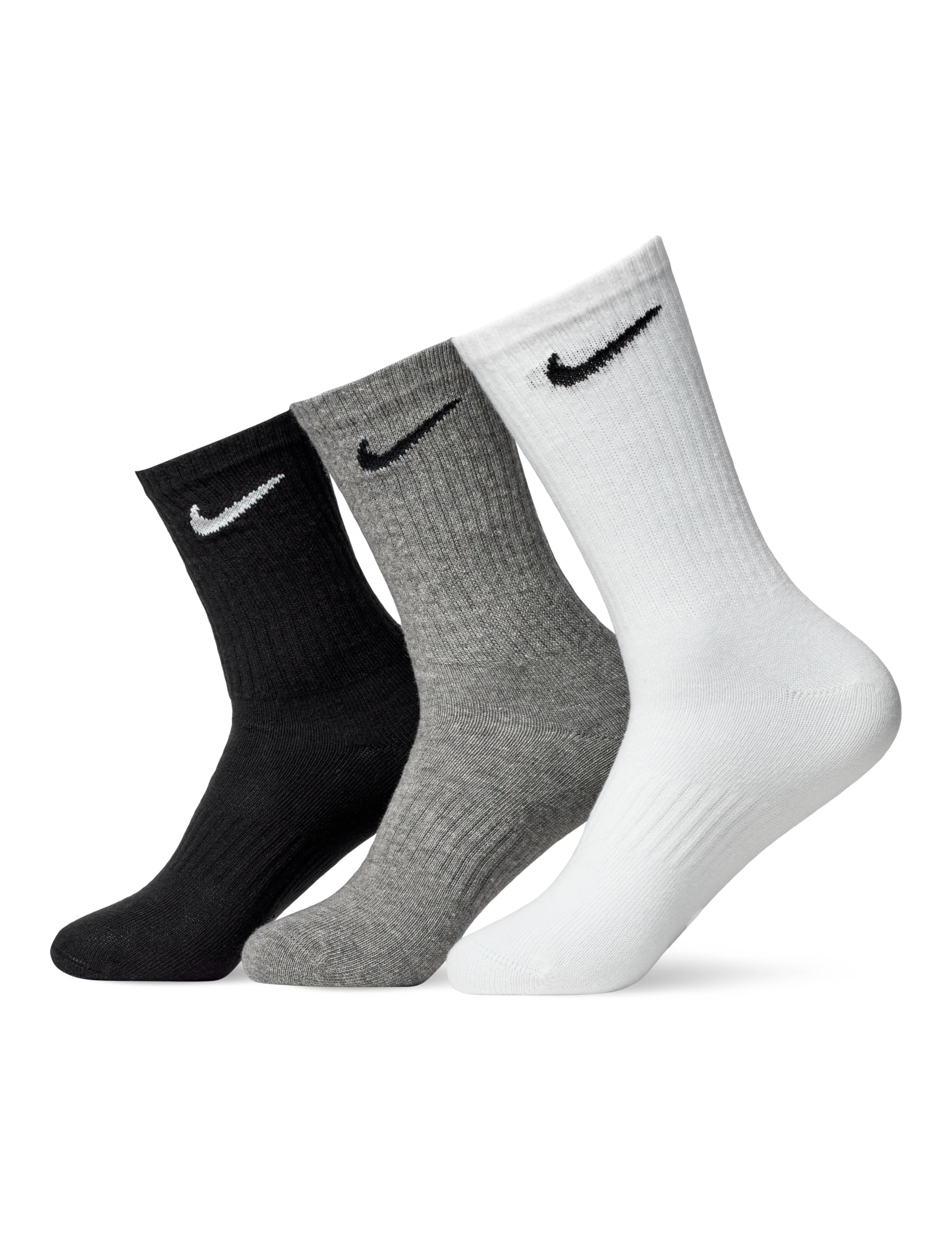Nike Unisex Adults Sportswear Everyday Essential Socks M WHITE(BLACK)/CARBON HEATHER(BLACK)/BLACK(WHITE)