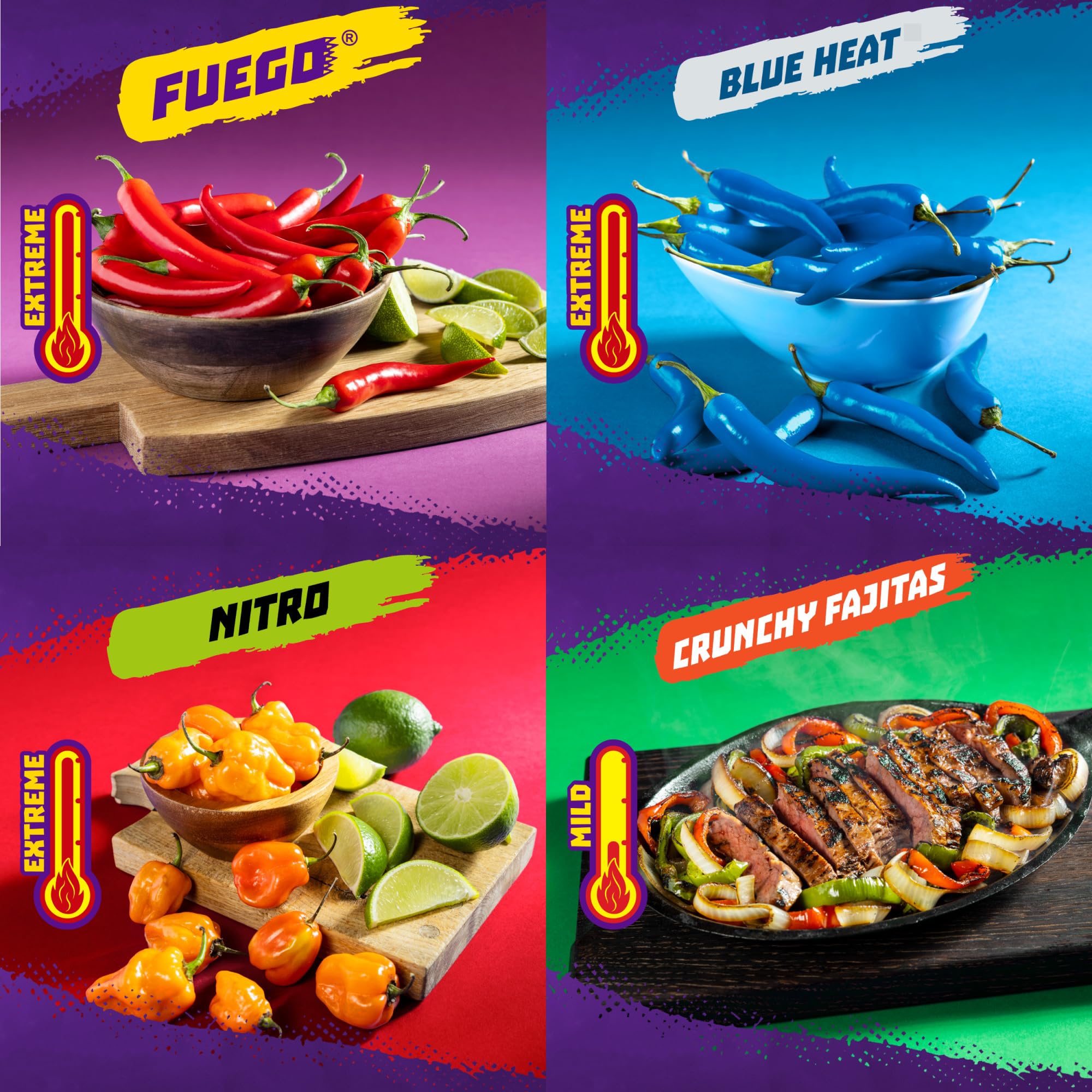 Takis Paquete variado de 18 unidades/1 onza, chips de tortilla enrollados mixtos de sabores surtidos, (5) Fuego 1 onza, (5) Blue Heat 28.3 g, (4) Nitro 28.3 g, (4) fajitas crujientes de 28.3 g