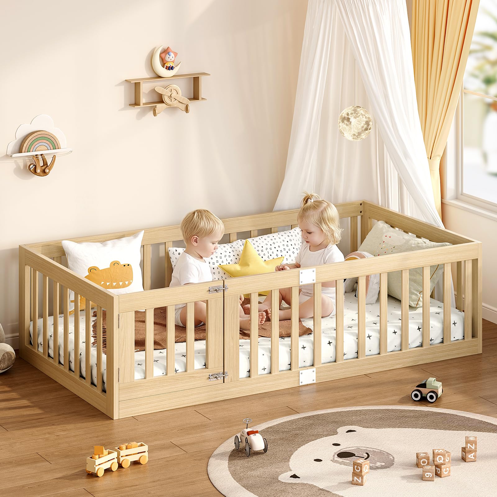 EXPERLAM Twin Montessori Floor Bed