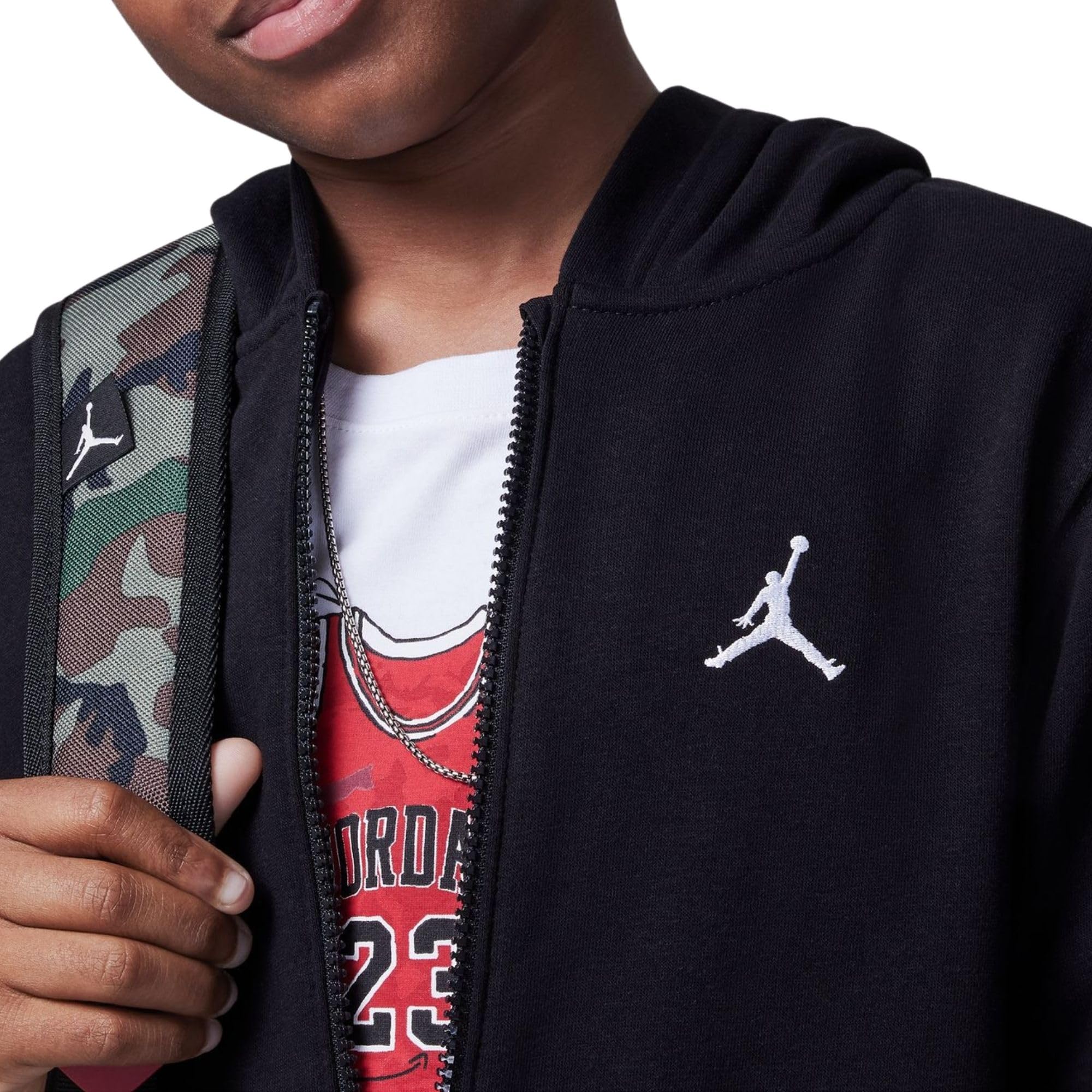 Nike JDB MJ BROOKLYN FT FELPA CON CAPPUCCIO CON CAPPUCCIO