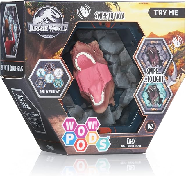 WOW! PODS Jurassic World Camp Cretaceous SFX Tyrannosaurus Rex | Light-Up Bobble-Head Figure With Sound Effects | Official Fallen Kingdom Merchandise, Toys and Gifts for Boys and Girls, Ages 5+