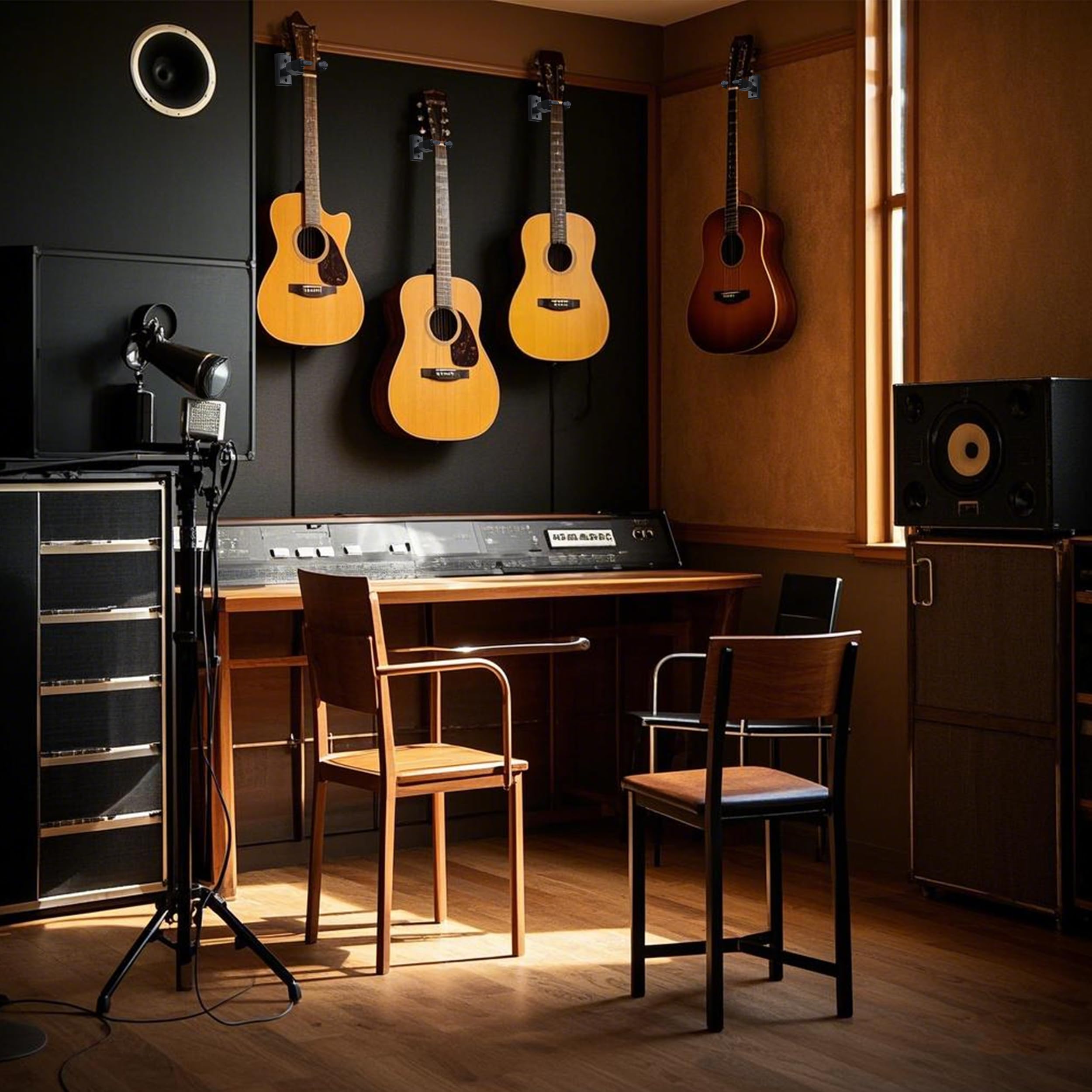 Sondery Supporto Porta Appendi Chitarra da Muro, Gancio Poggia da Parete per Chitarra Elettrica Classica Acustica Basso, Blocco Automatico
