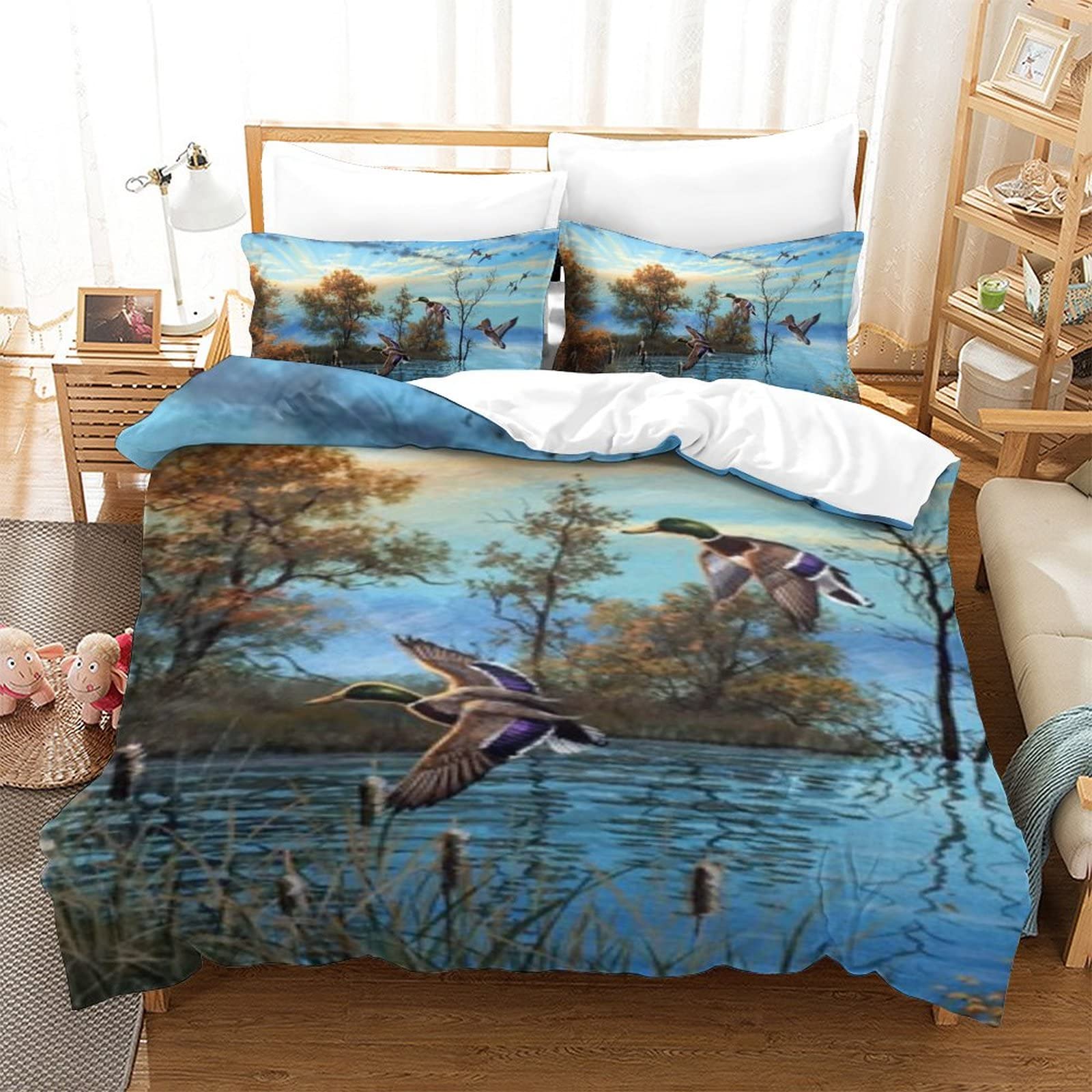 Ensemble de housse de couette 135x200 microfibre douce et parure de lit imprimé 3D