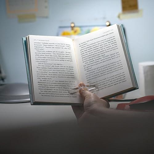 Miniatura 4 de Esparcidor de página transparente de 2 piezas, anillos transparentes y ligeros para marcapáginas para el pulgar, herramienta para abridor de libros