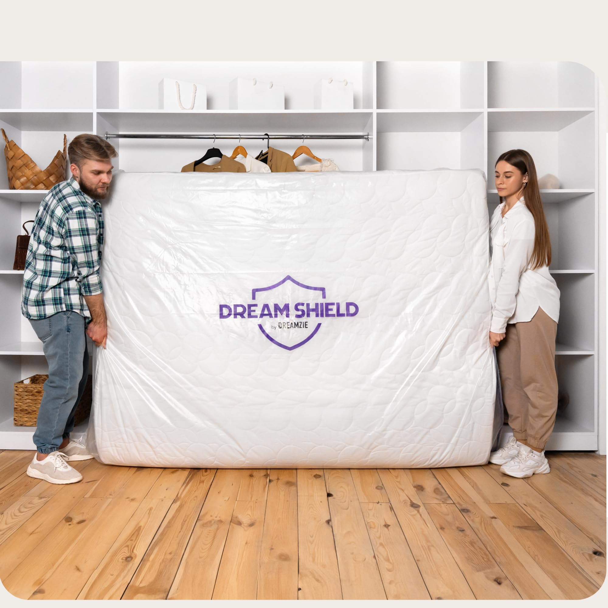 Pokrowiec na materac 80x200 cm do przenoszenia i przechowywania - Solidny pokrowiec na materac z zamkiem błyskawicznym