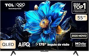 Smart TV TCL 55 Polegadas QLED 4K P7K WiFi Bluetooth Google TV HDR10+ Dolby Atmos Dolby Vision 55P7K