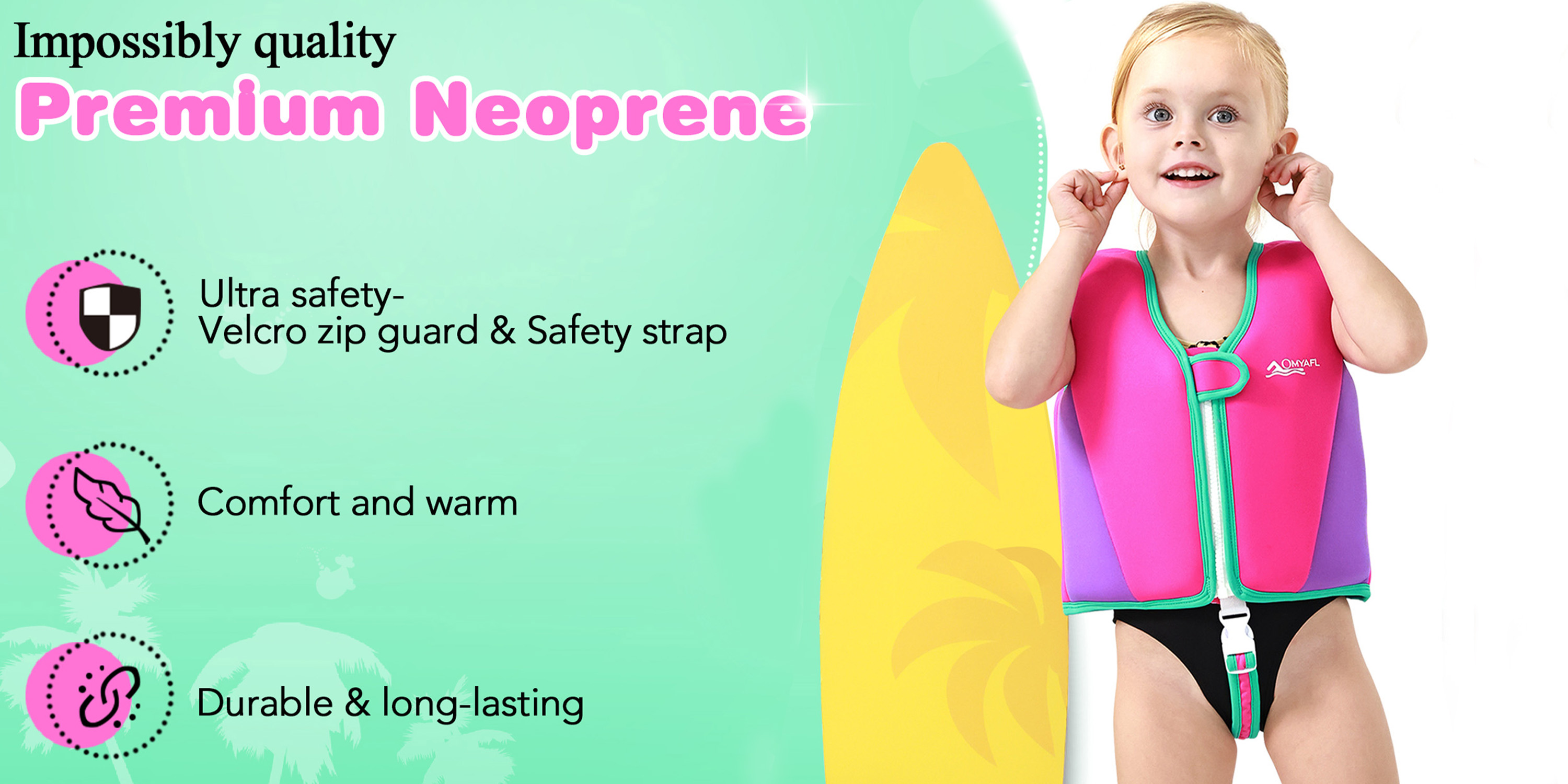 Amazon.com : OMYAFL Toddler Swim Vest Kids Floaties Boys Girls