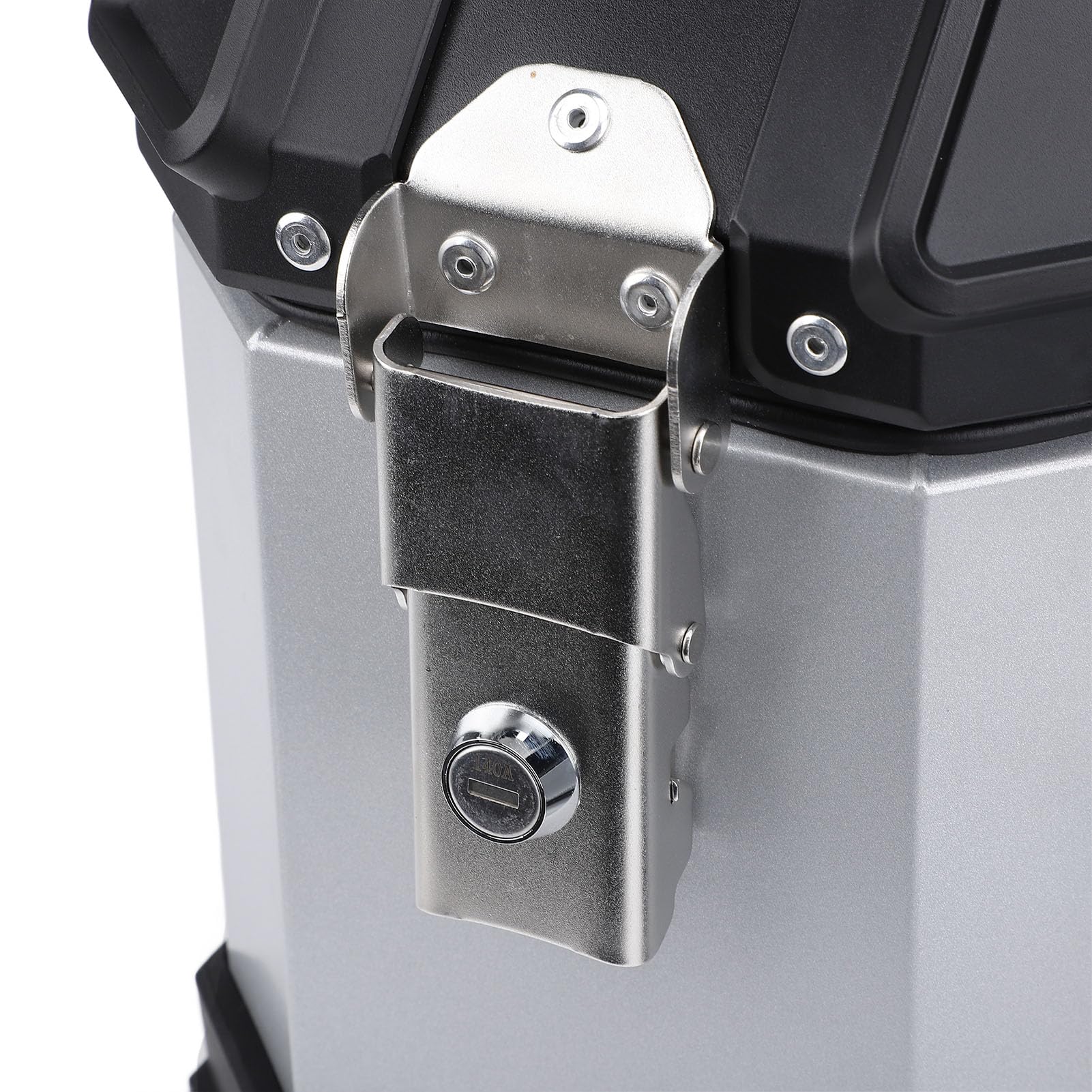 Alforja Dura de Aleación de Aluminio para Motocicleta, Maleta Lateral de 18L para Aventuras de Conducción, Impermeable y Portátil, Fácil de Transportar, Juego de 2 (Plata)