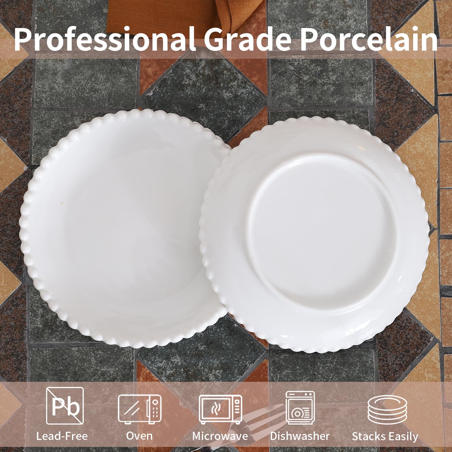 Small White Plates Inch Ceramic BonNoces 6-inch Small Porcelain