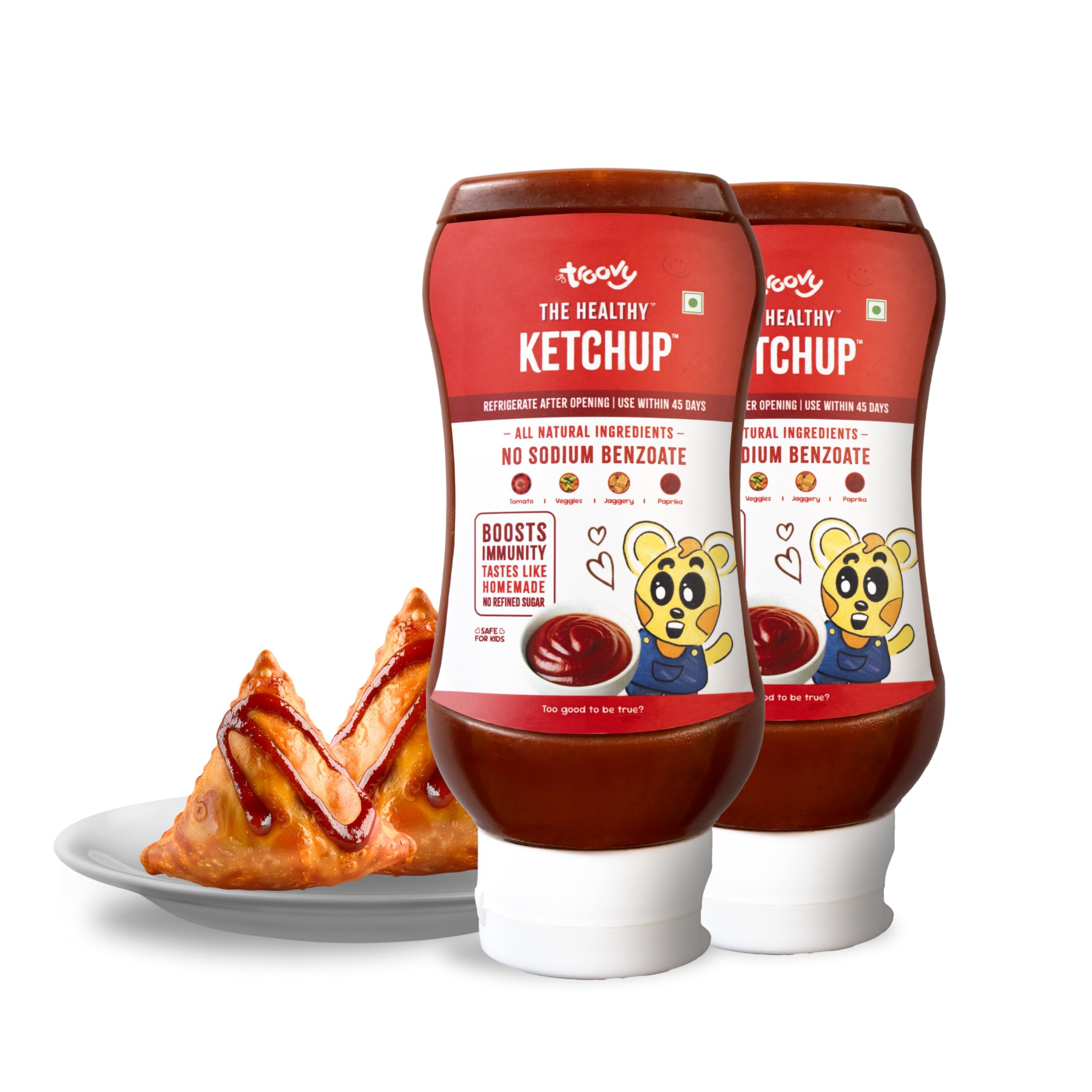 Troovy Healthy Sauce Dip Spread (2 Tomato) | 100% Chemical Free | No Preservatives | No MSG | No Trans Fat | No Processed Sugar | All Natural Ingredients | 680 gm (Pack of 2)