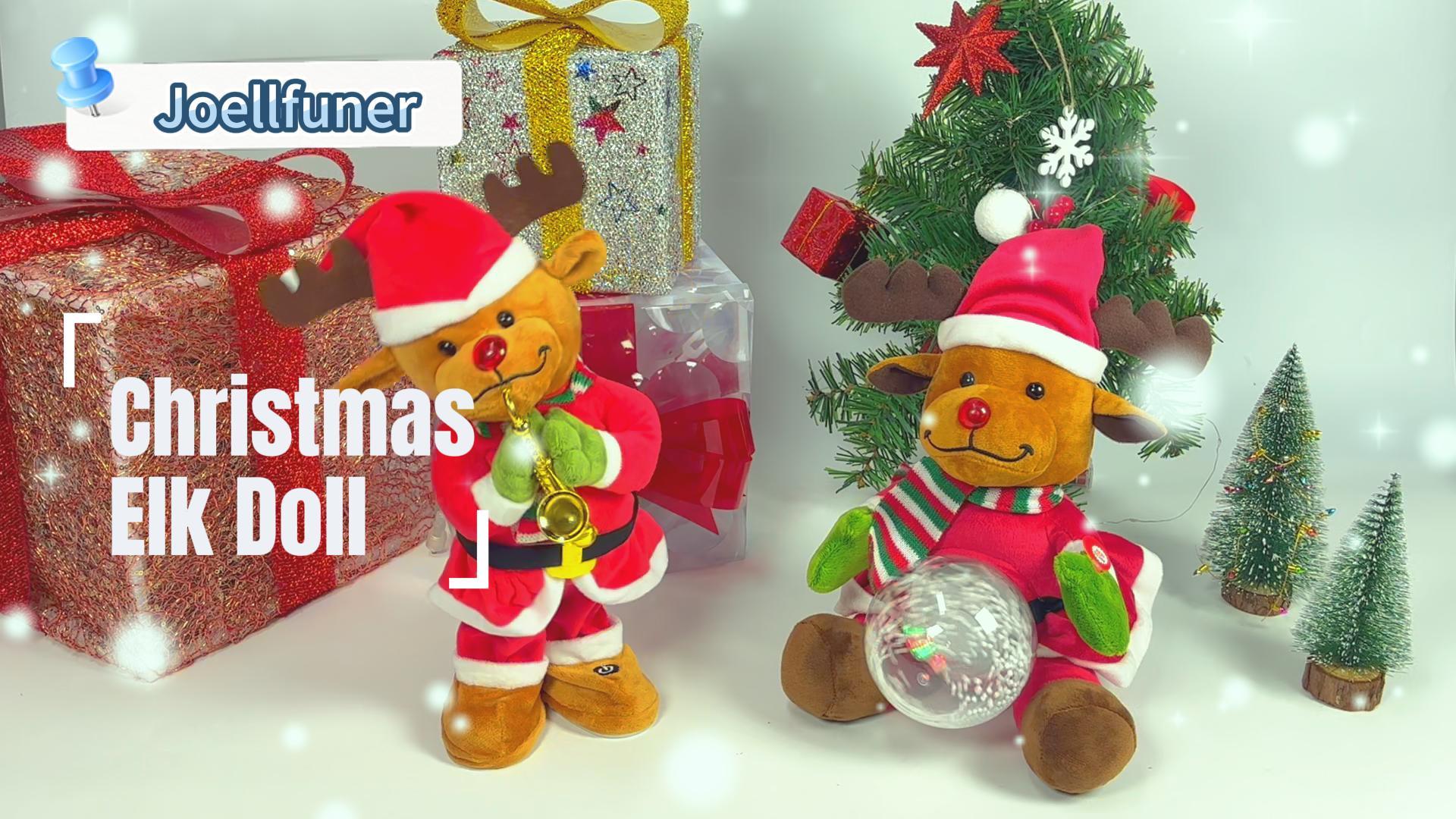 Weihnachts-Elch Plüschtier - Mit Beweglichen Beinen, 60 Cm, Als Baumschmuck Oder Deko Für Winter & Weihnachtsfeiern