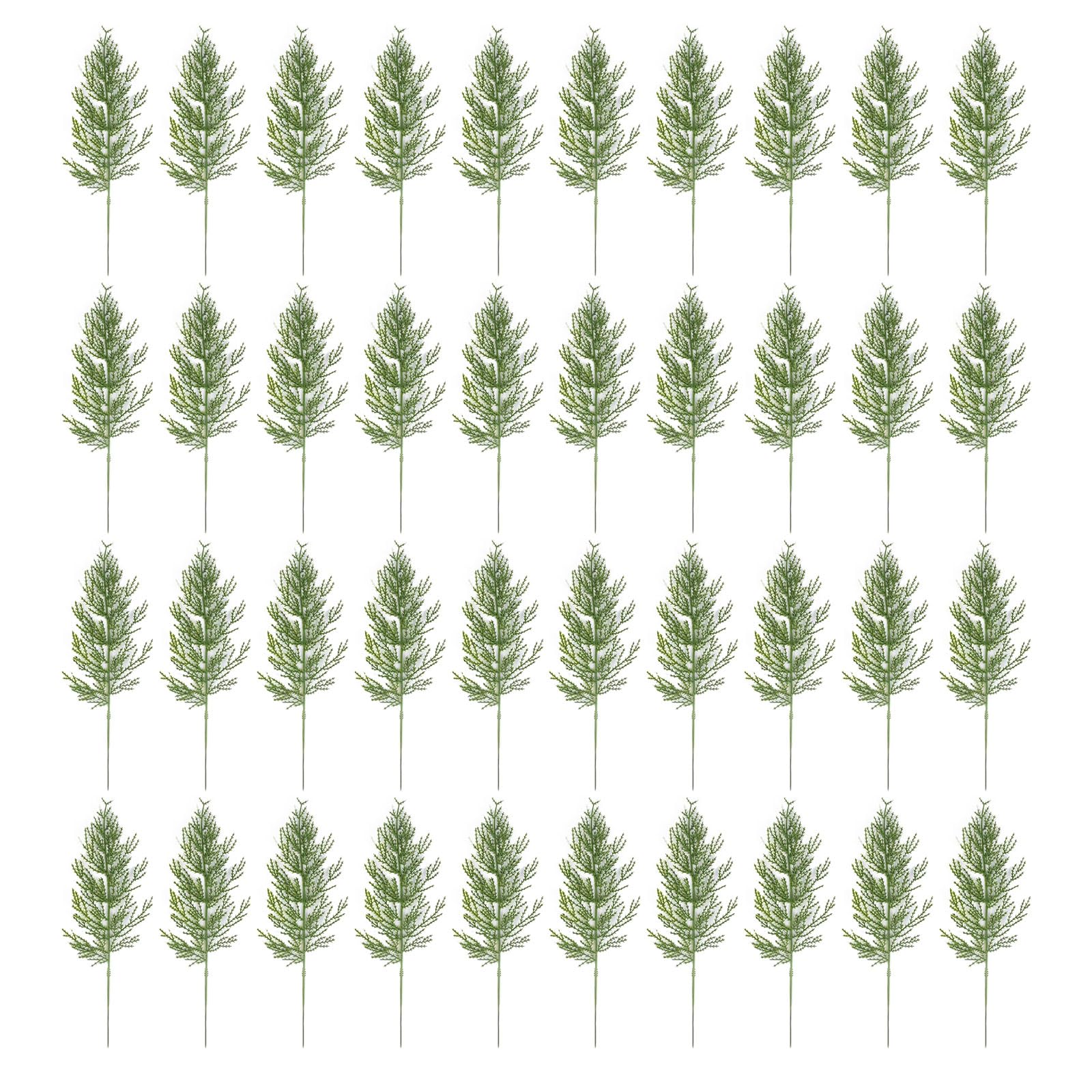 Oadnijuie Bulk Pack Of 40 Artificial Christmas Tree Limbs Simulation Big Pine Branch Christmas Thanksgiving Halloween Decor Simulated Plant Decoration