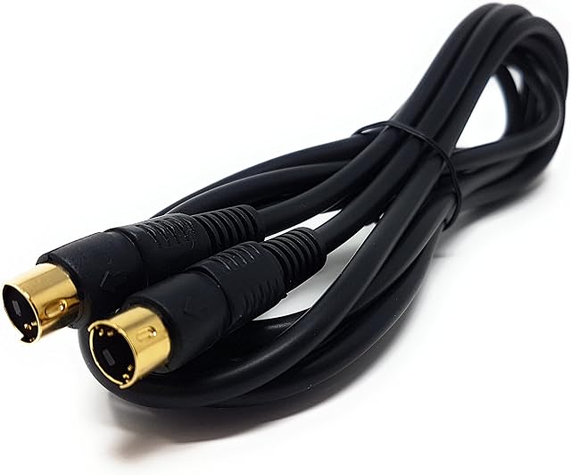 MainCore 2m long SVHS S-Video 4 pin mini-Din/Male to Male Cable Cord Lead