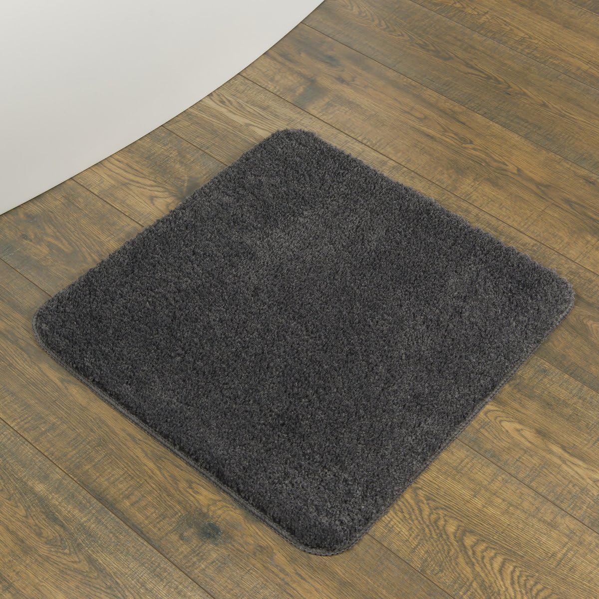 Sealskin Angora Bath Mat, Polyester, Grey, 60 x 2 x 60 cm, 60 x 60 cm (Rectangular) - Image 3