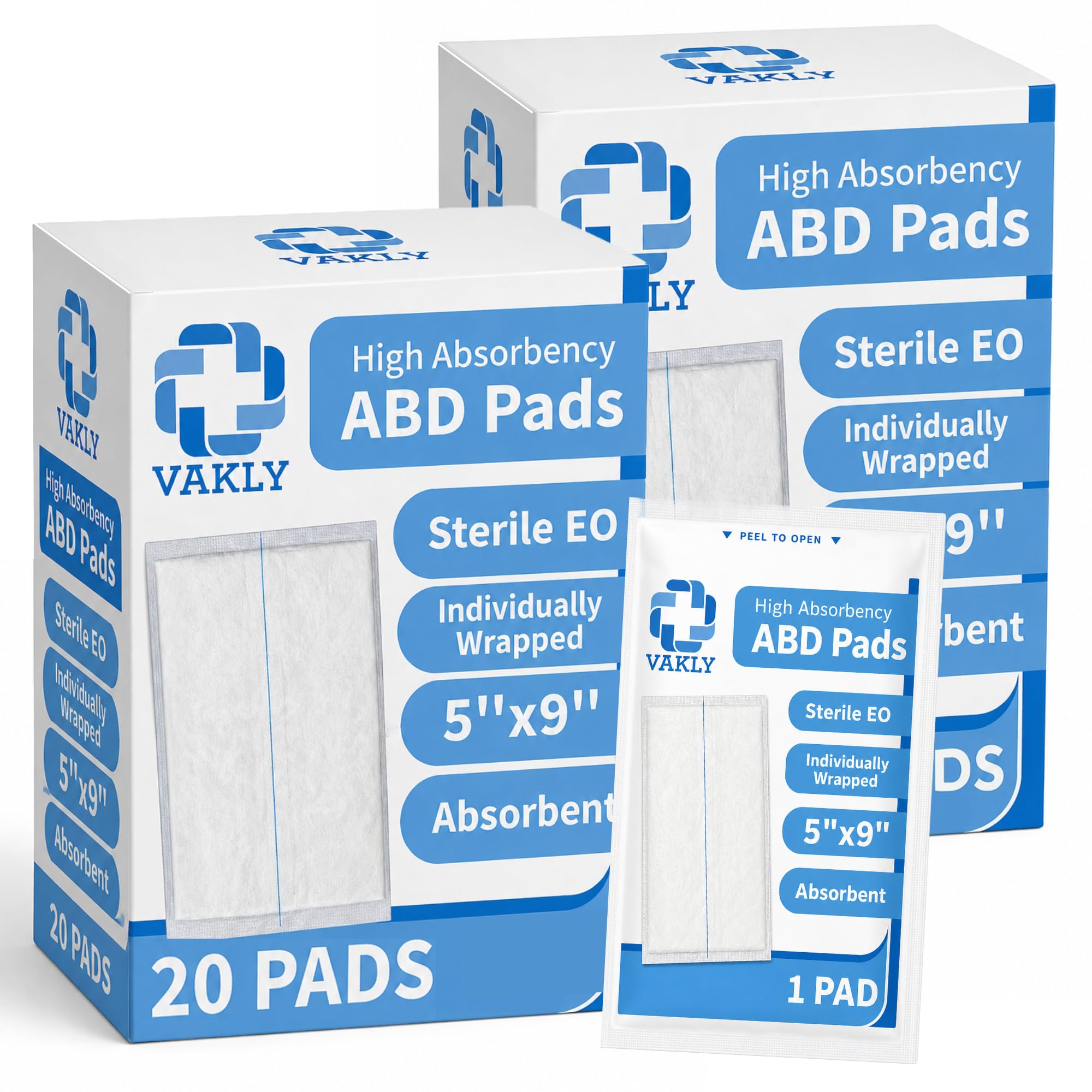 Vakly ABD Pads 5x9 Sterile