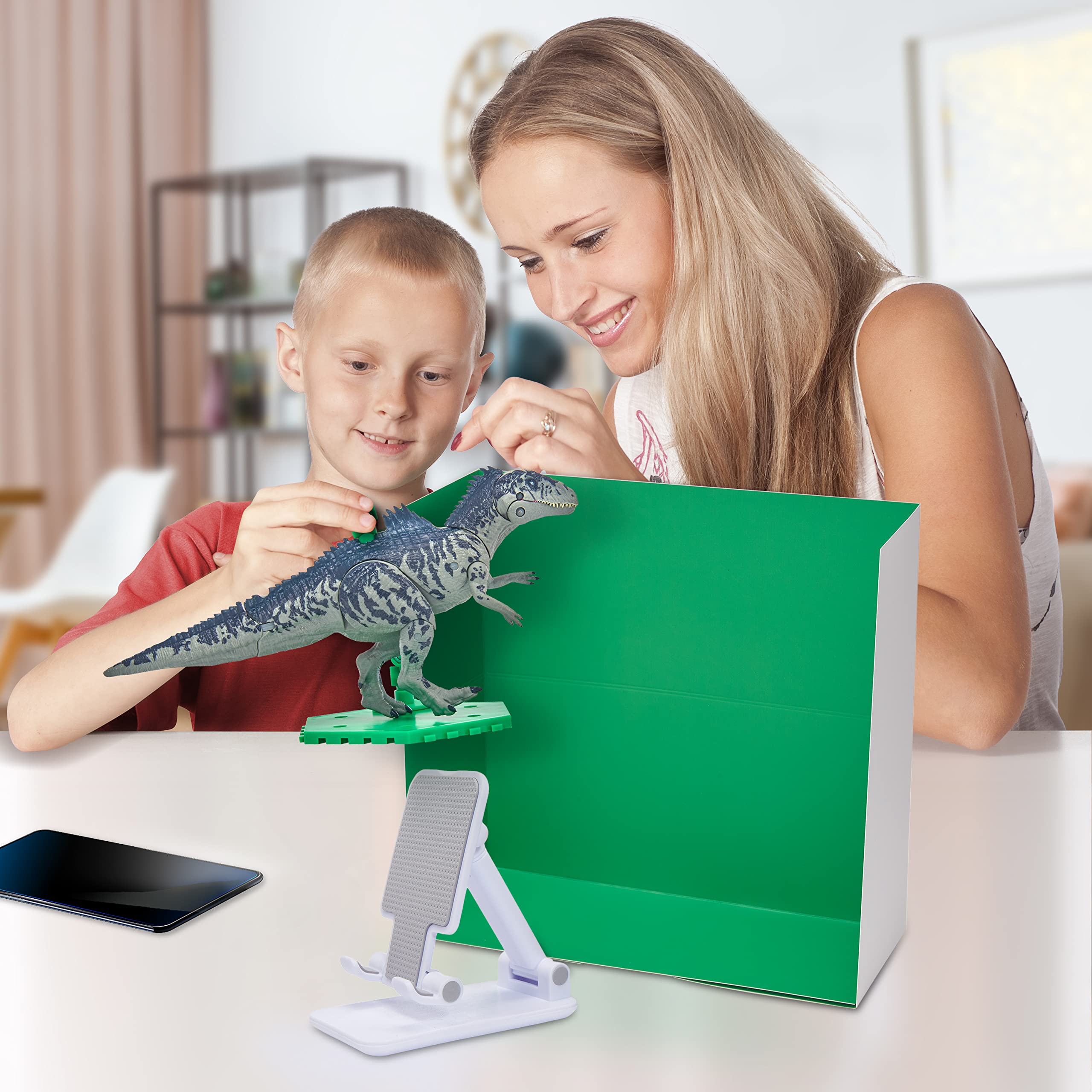 WOW! STUFF - Jurassic World MovieMates Dinosaurus Figura d'azione Giganotosaurus Hyper articolata e applicazione ufficiale Jurassic World e Dominion Dinosauro Giocattoli per bambini dai 5 anni e