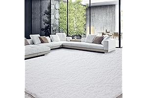 HOMBYS 11x12 Ultra-Cozy Shaggy Faux Fur Rug