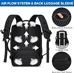 Travel Backpack for Men,Airplane Approved Carry On Backpack Suitcase with Shoe Pouch, Luggage Bag TSA 15.6inch Laptop Flight Approved Personal Item Travel Bag Bookbag Travel Essentials,Black
