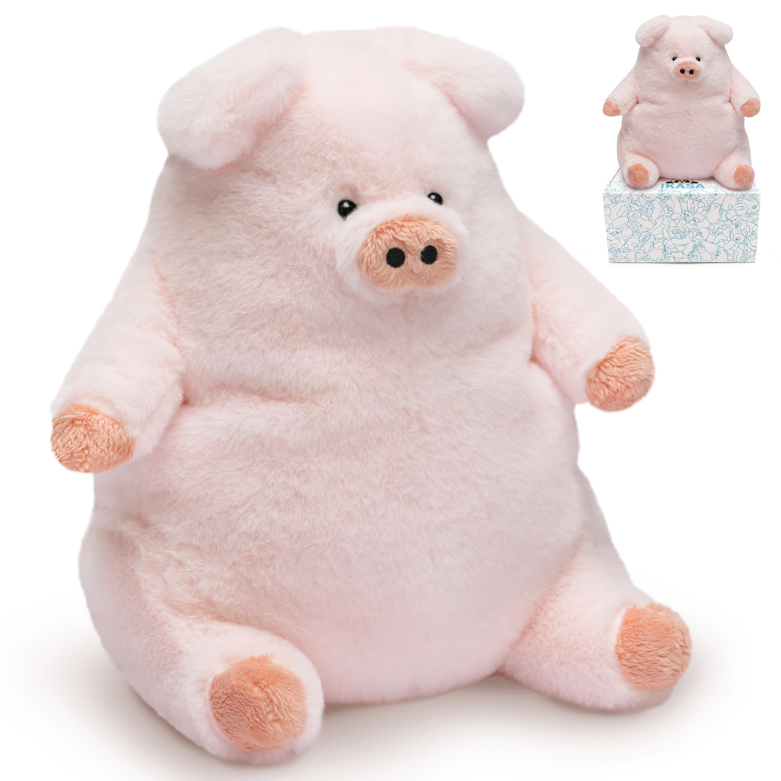 Amazon.co.jp: IKASA 豚かわいいブタのぬいぐるみ 25cm ふわふわで抱き
