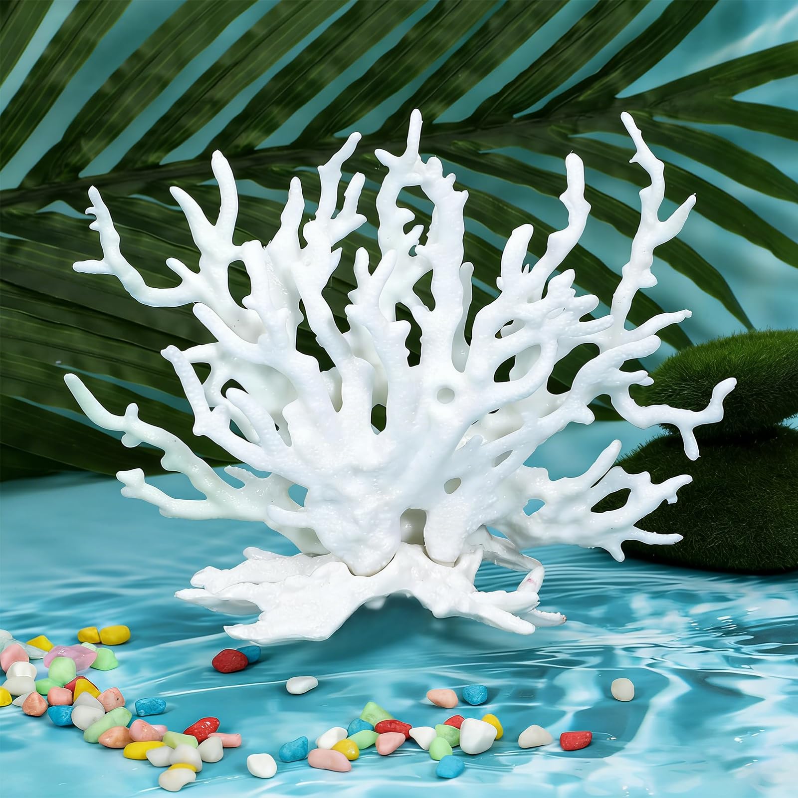 2 Pièces Corail Artificiel, Décoration en Faux Corail, Corails Artificiel Aquarium Décoration, Branches de Corails Artificielles pour Aquarium, 9 X 4 X 8.5 CM, pour Paysage D'aquarium