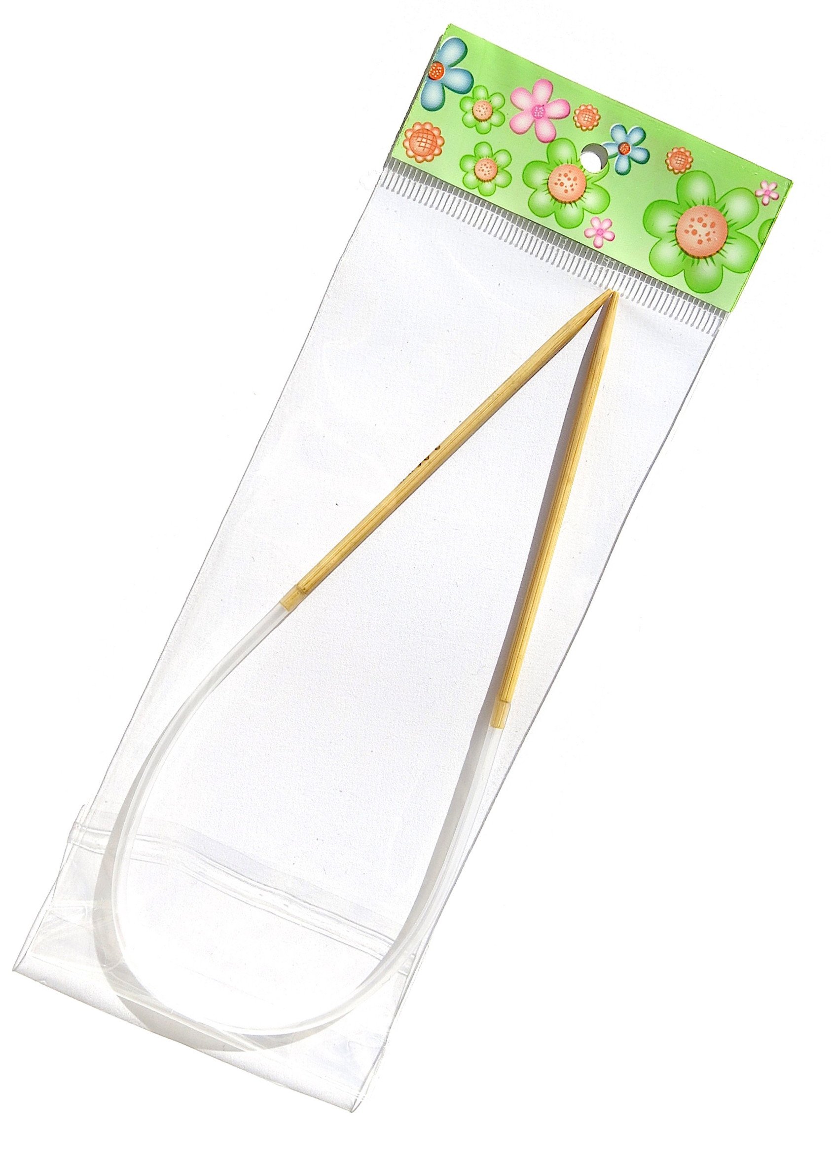 Adf Tm Natural 16'' (40Cm) X 3.25Mm Circular Bamboo Knitting Needles