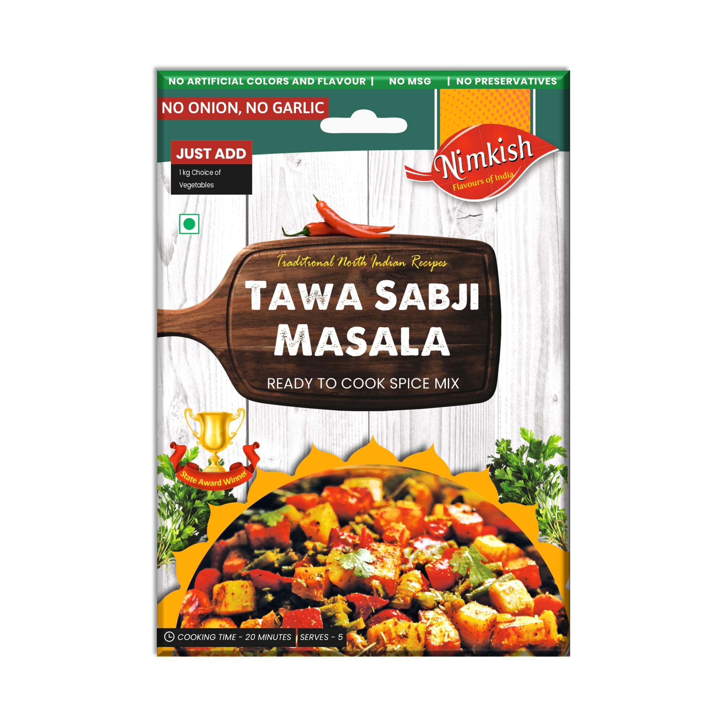 Nimkish Tawa Sabji Masala 50g, For Any Kind of Vegetable Dish, Bharwan Sabji Masala, Premix (B0124A4NO2) Amazon Price History, Amazon Price Tracker