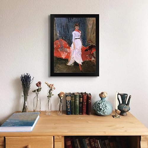 Miniatura 3 de Arreglo de cabaña perdida en rosa, rojo y morado de James Abbott Whistler  Impresión en marco plano negro  Reproducción de pintura de obras de arte