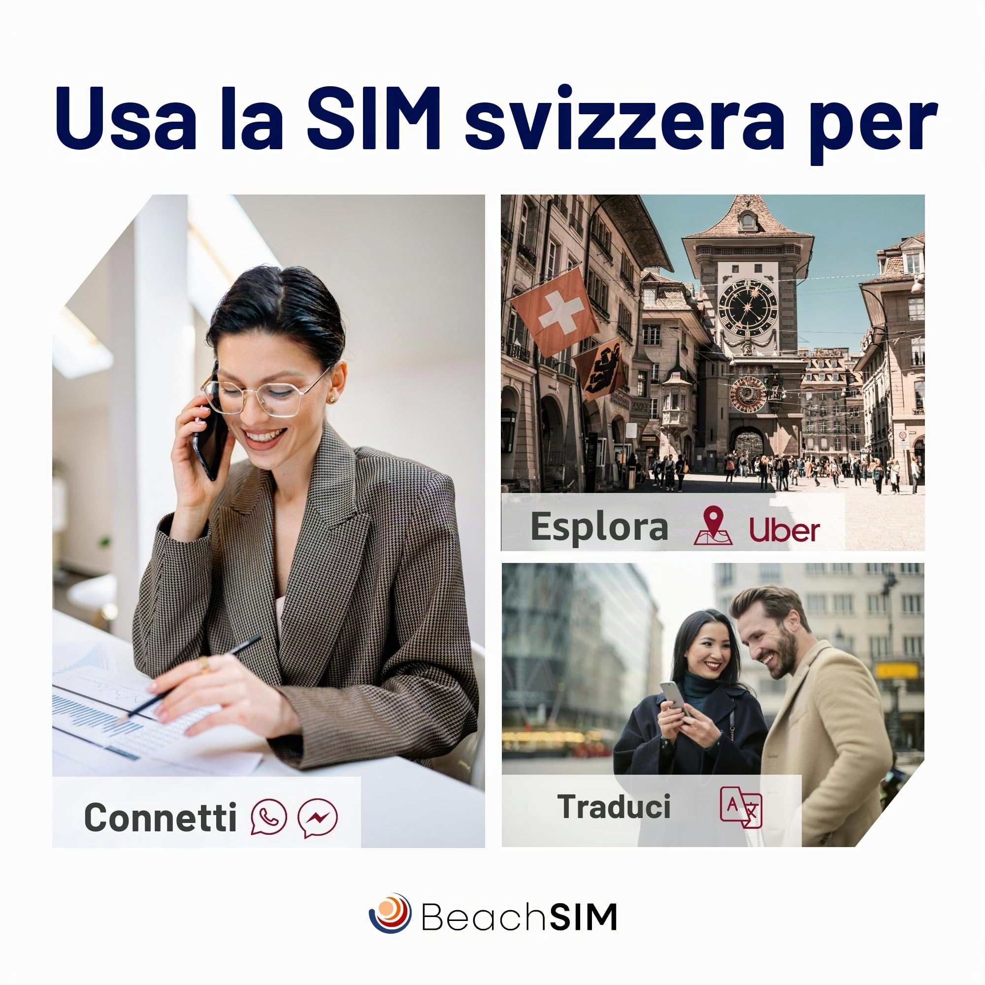 Solo-Dati SIM Svizzera 30 Giorni | 10GB Dati 4G/5G ad Alta Velocità | Nessuna Registrazione dell'Identità | Attivazione Rapida Online | Compatibile con Dispositivi iOS e Android Sbloccati