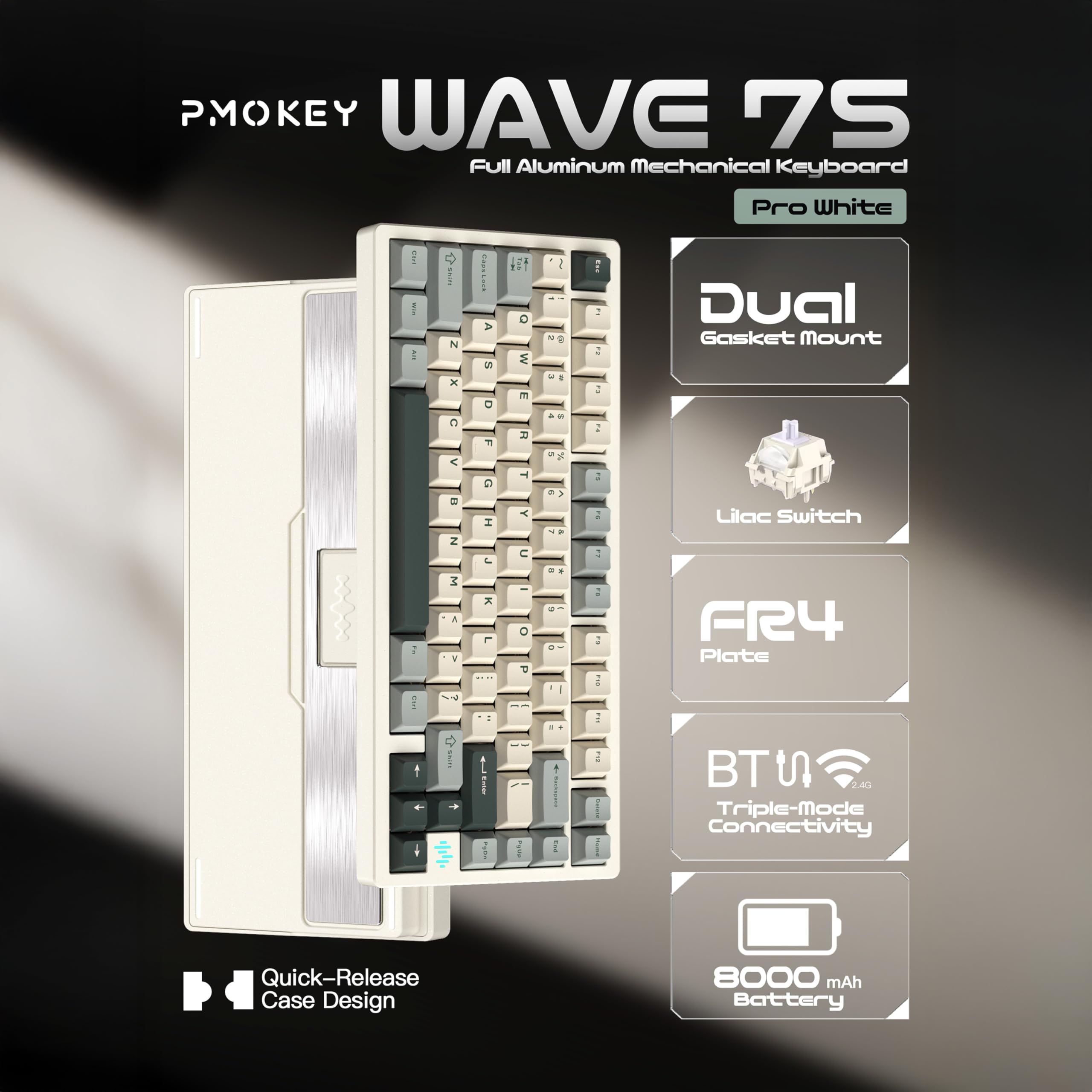 Amazon | KEEBMONKEY PMO Wave 75 CNC アルミニウム クイックリリース