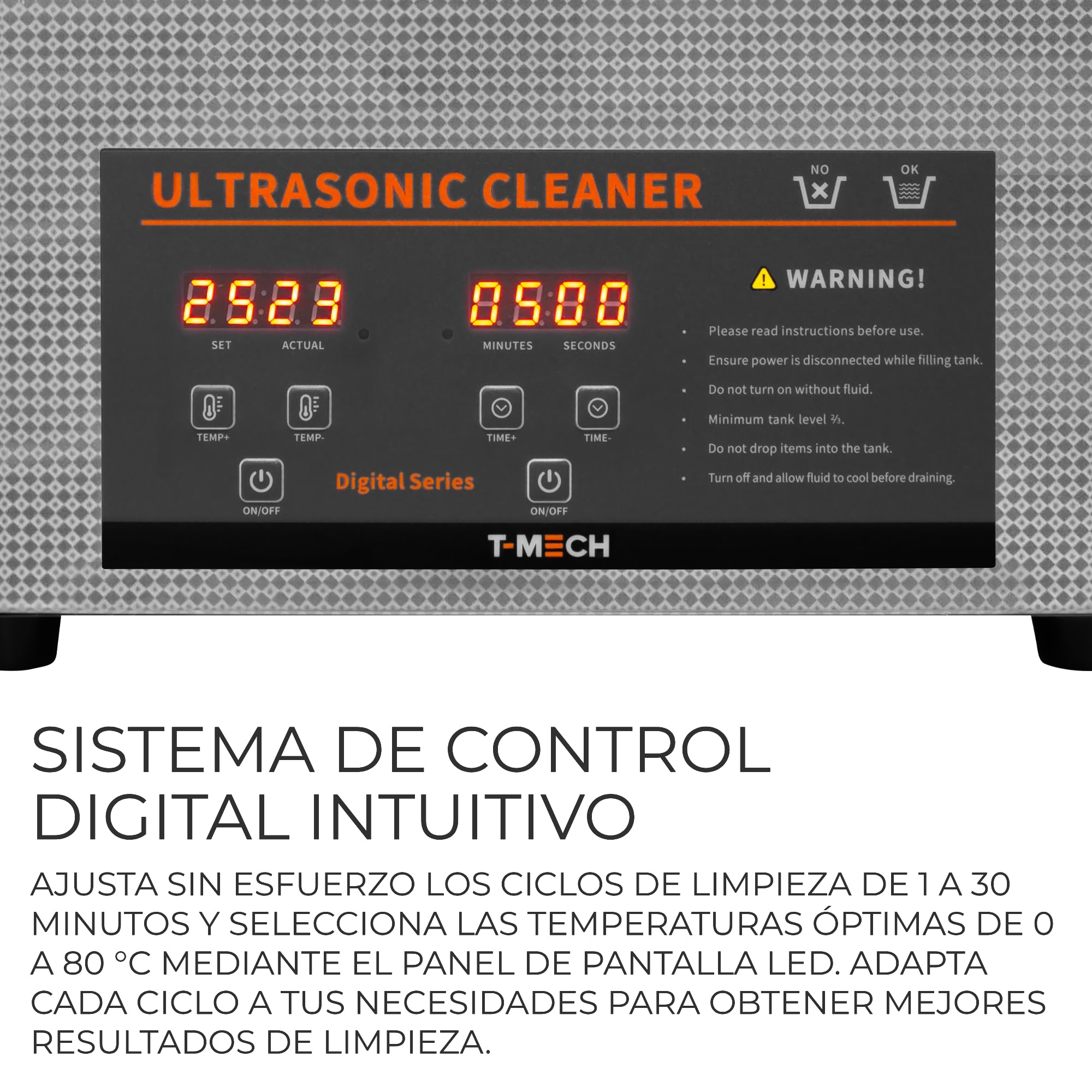 Limpiador Ultrasónico Profesional 3L Acero Inox 120W Máquina Ultrasónica Ultrasonidos Limpieza Joyería Piezas Metálicas con Temporizador Digital Temperatura Ajustable Cesta de Malla de Alambre GRATIS
