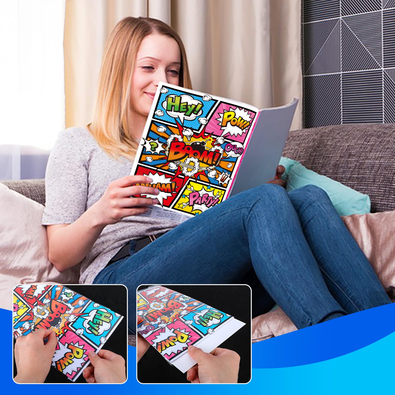 200 Pack Current Comic Book Bags and Boards, 6.87" x 10.5" Acid-Free Comic Book Sleeves, Clear Protector Sleeves for Comics (200 Comic Book Bags+200 Comic Book Boards)