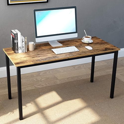 Miniatura 115 de DlandHome Escritorio pequeño para computadora de 31.5 pulgadas, mesa de escritura para espacios pequeños, mesa de estudio, escritorio para Nogal