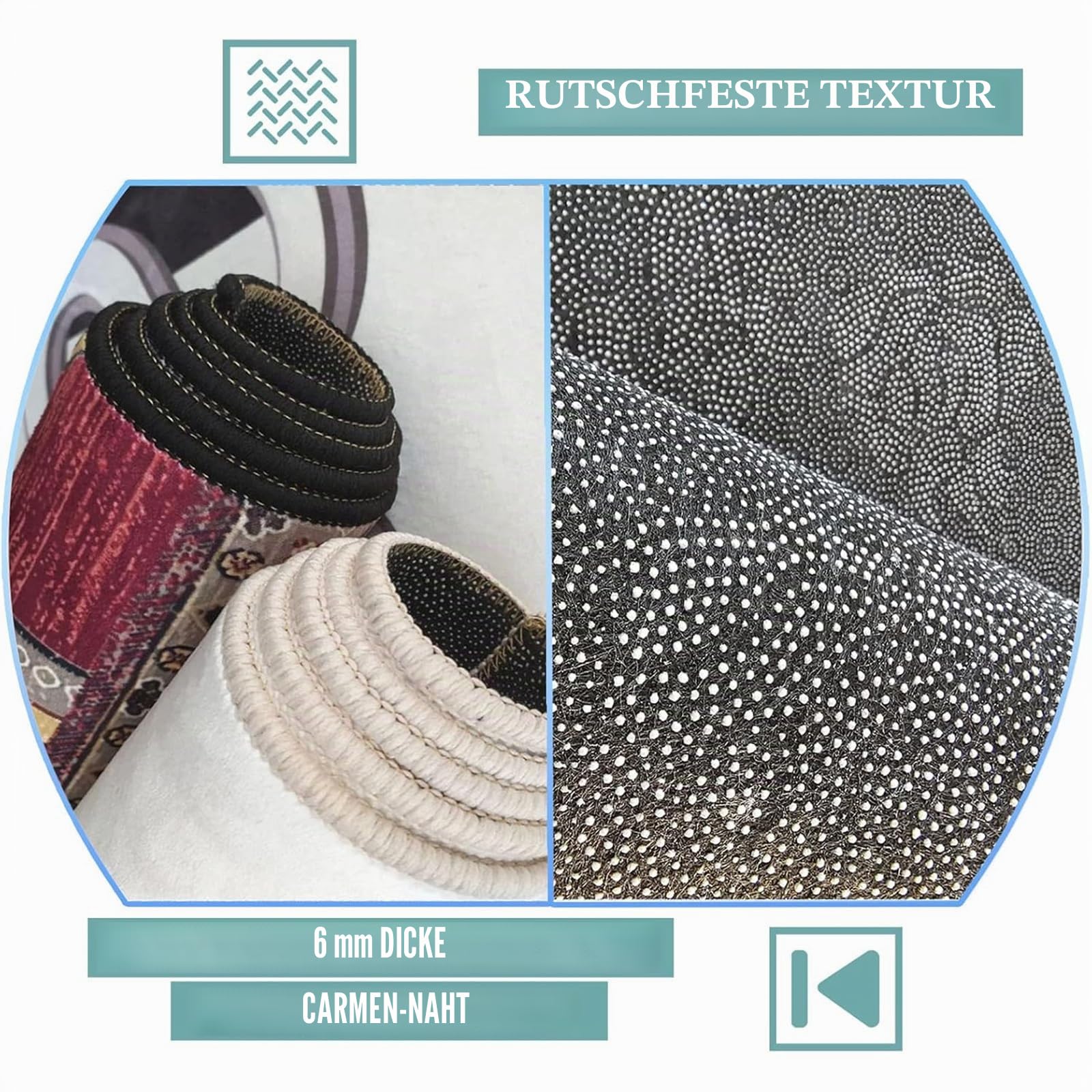 Teppich Läufer 90x400cm rutschfest Küchen Teppich, Waschbar Polyester Boho Flur Küchenläufer für Korridor, Modern Vintage Kücheläufer Teppichläufer für Wohnzimmer, Küche, Anpassbar