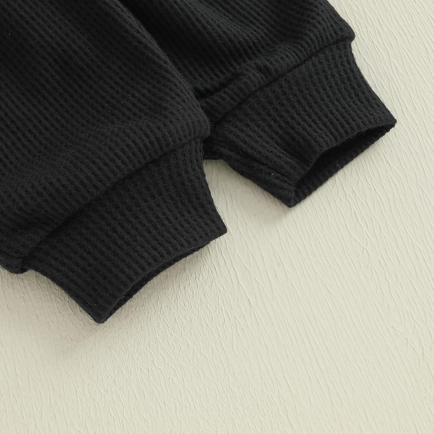 Kupretty Baby Boy Clothes 3 6 12 18 Months Fall Winter Outfit Mama's Boy Embroidery Waffle Long Sleeve Romper Pants Set - Image 6