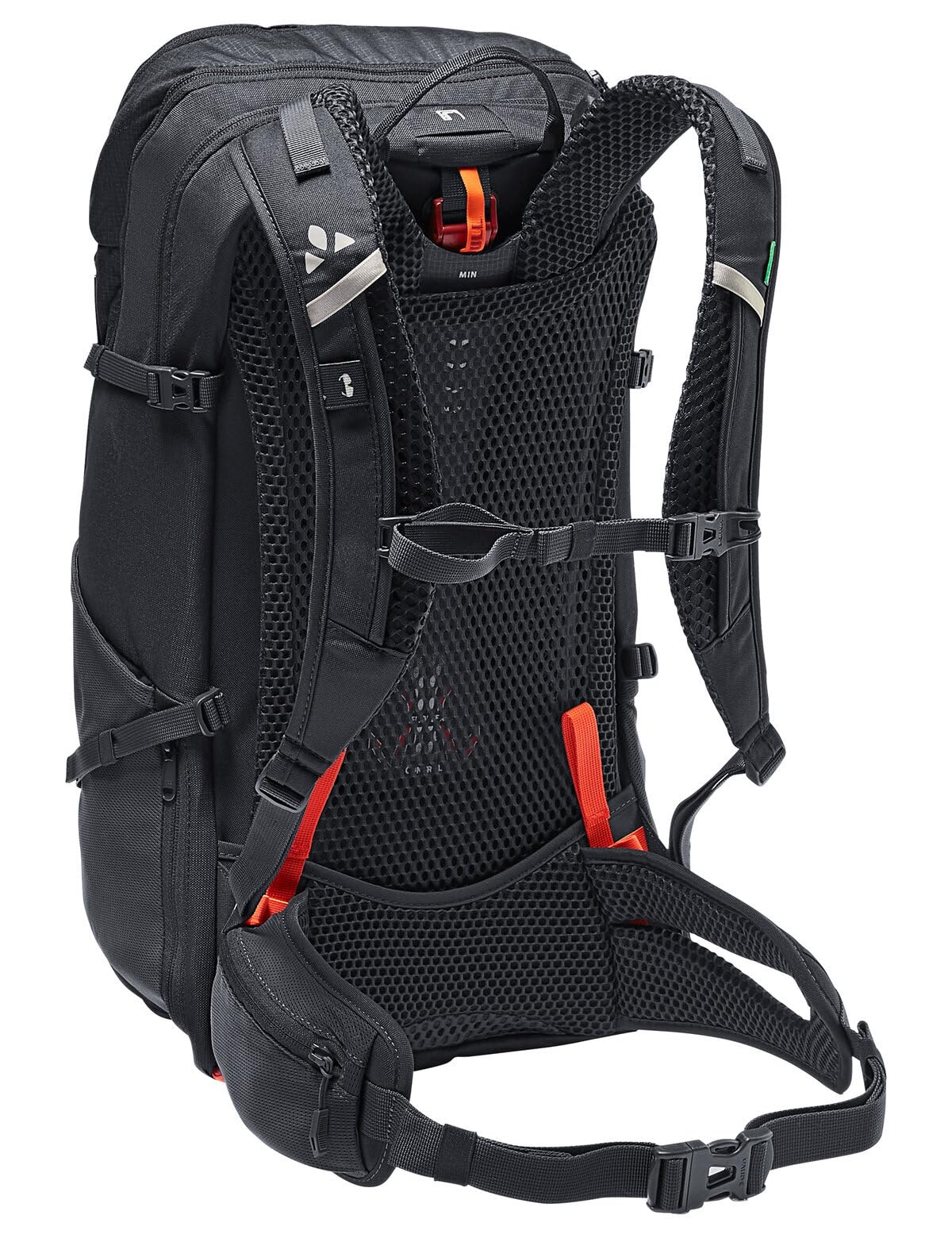 VAUDE Bike Alpin Pro 28+ Mountainbikerucksack – Schwarz | Mountainbikerucksack mit Aeroflex-Rückensystem – 28 L Volumen – Regenhülle inklusive – für Mehrtagestouren