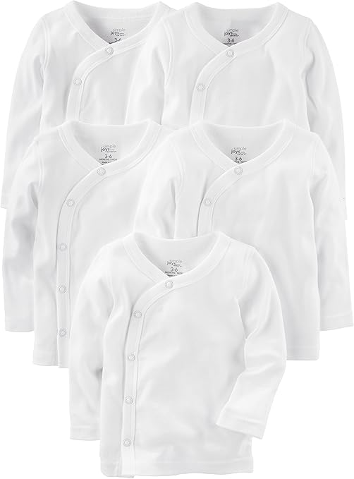 Simple Joys by Carter's Baby 5-Pack Side-snap Long-Sleeve Shirt