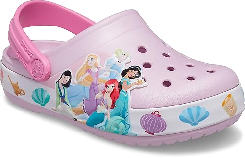 crocs Girls Crocsfl Princess Band Lt CLG K Pink Clogs-7 Kids UK (C7) (204714)
