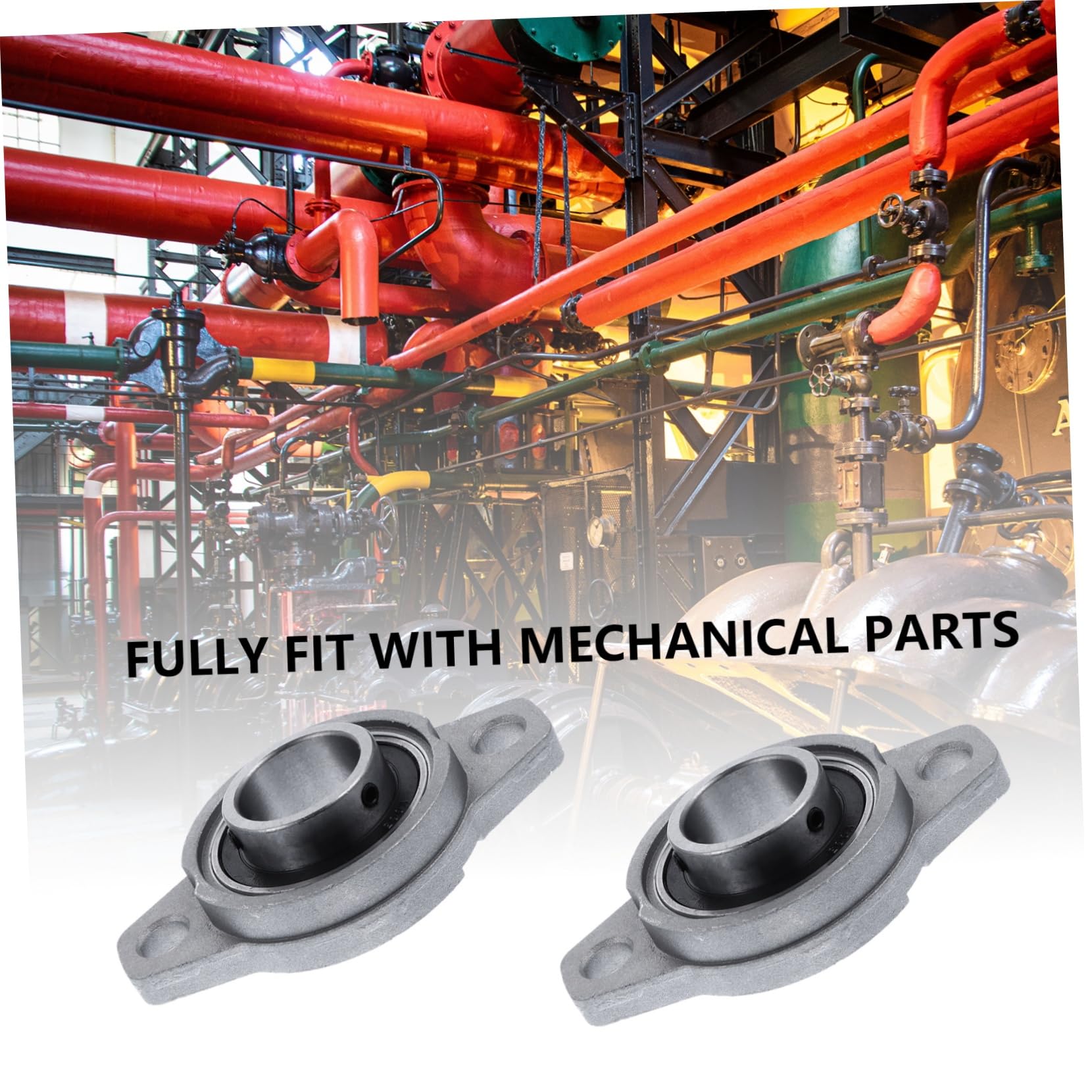 NAMOARLY 2pcs Zinc Alloy Pillow Block Low Noise Self-aligning Bearings Bolts Pillow Block Wide Applications for Machinery