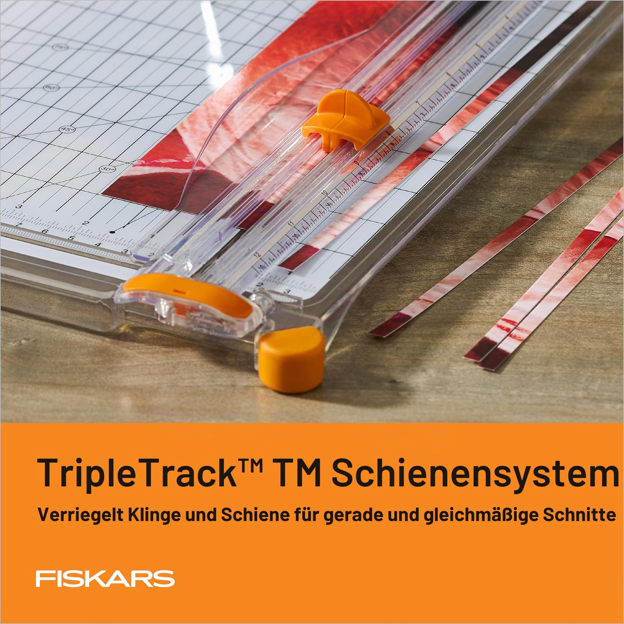 Fiskars Präzisions-Papierschneider, einfach, sicher und präzise für Bastelarbeiten, Geschenke, Karten und mehr, schneidet Immer gerade