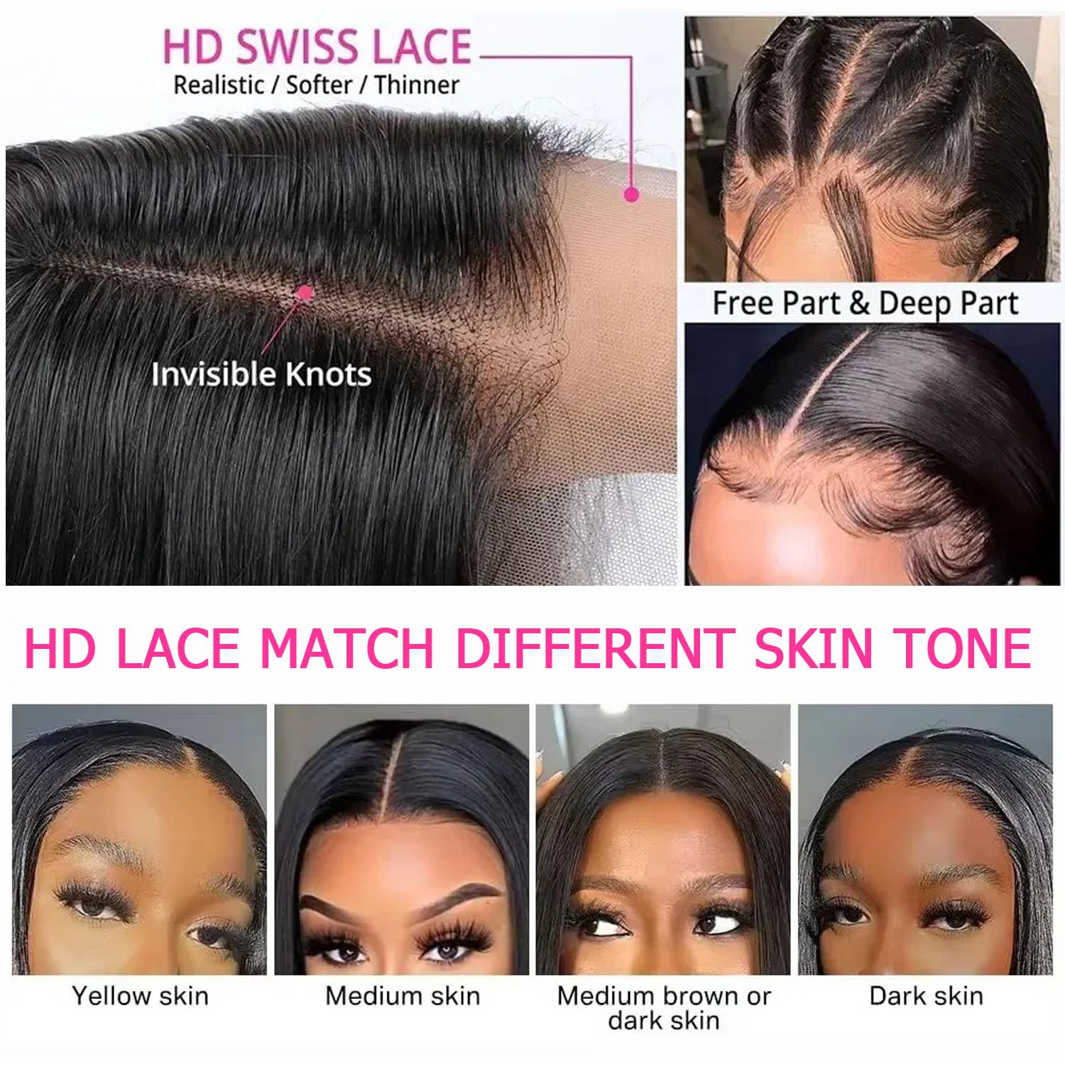 Bob Wig Human Hair 13x4 Frontal Lace Wig Human Hair 180 Density Glueless Pre Plucked with Baby Hair Straight Bob Wigs for Black Women 180% Density Pre Plucked Natural Color 12 inch