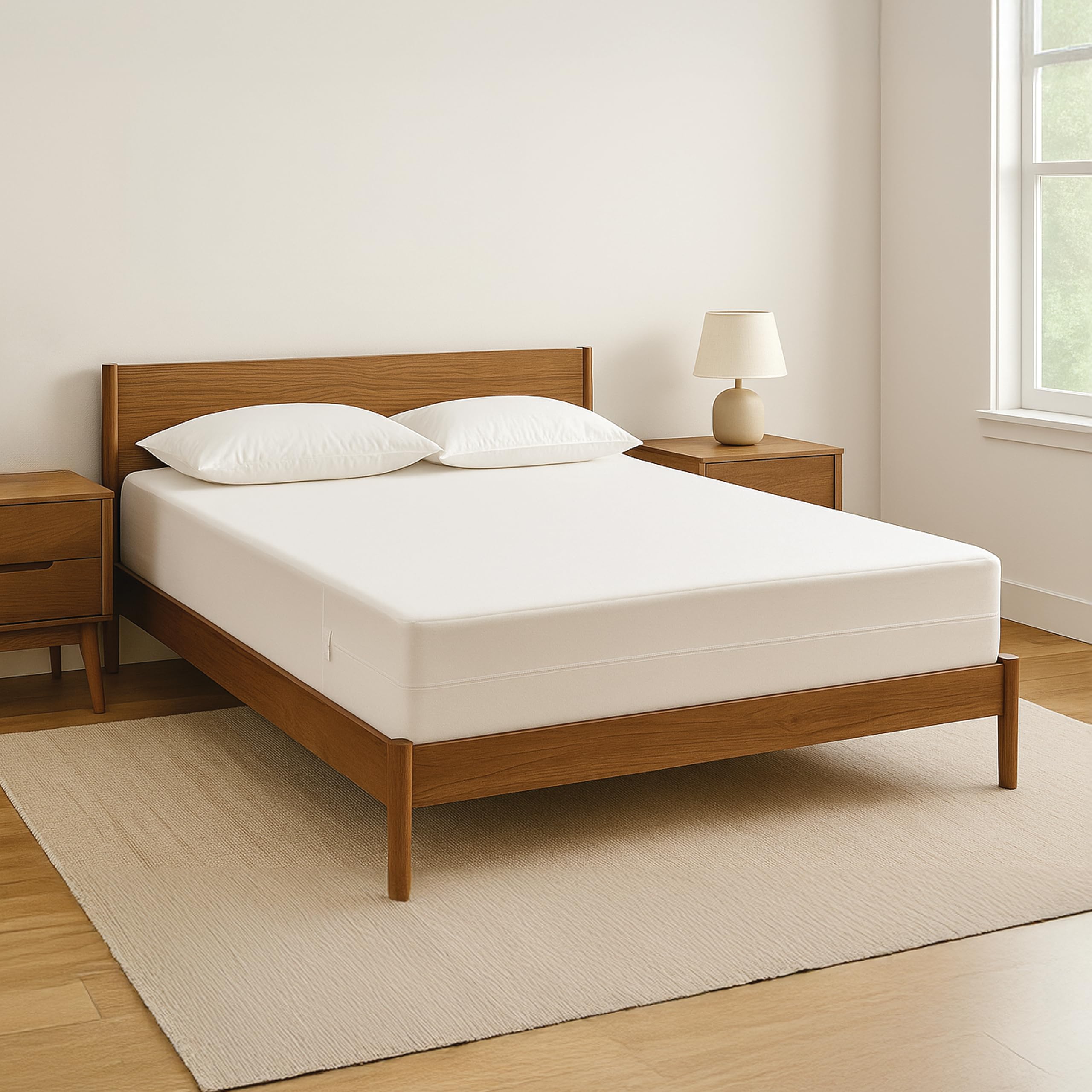 Snuze Total Protection Mattress Encasement King Size, 6-Sided Waterproof Mattress Cover Zippered Encasement for Allergen and Dust Protection, Machine Washable, Fits Up to 15” Deep Mattress-image-32