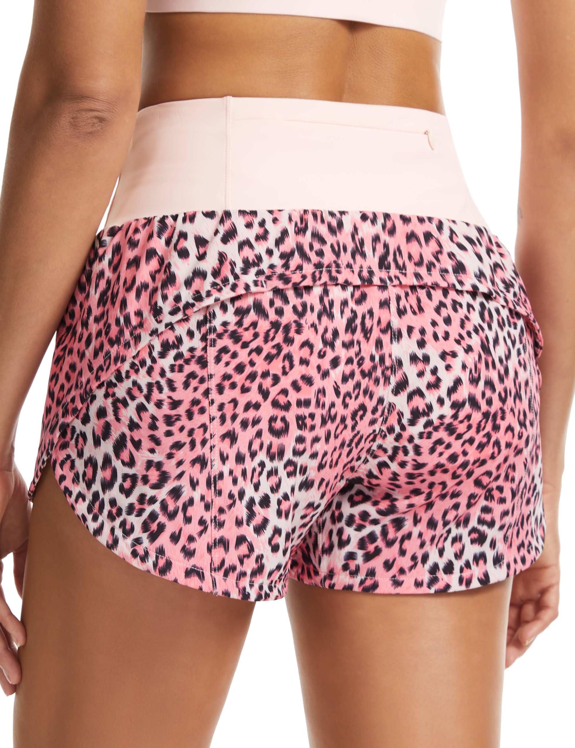THE GYM PEOPLE Women's High Waisted Running Shorts Quick Dry Workout Shorts