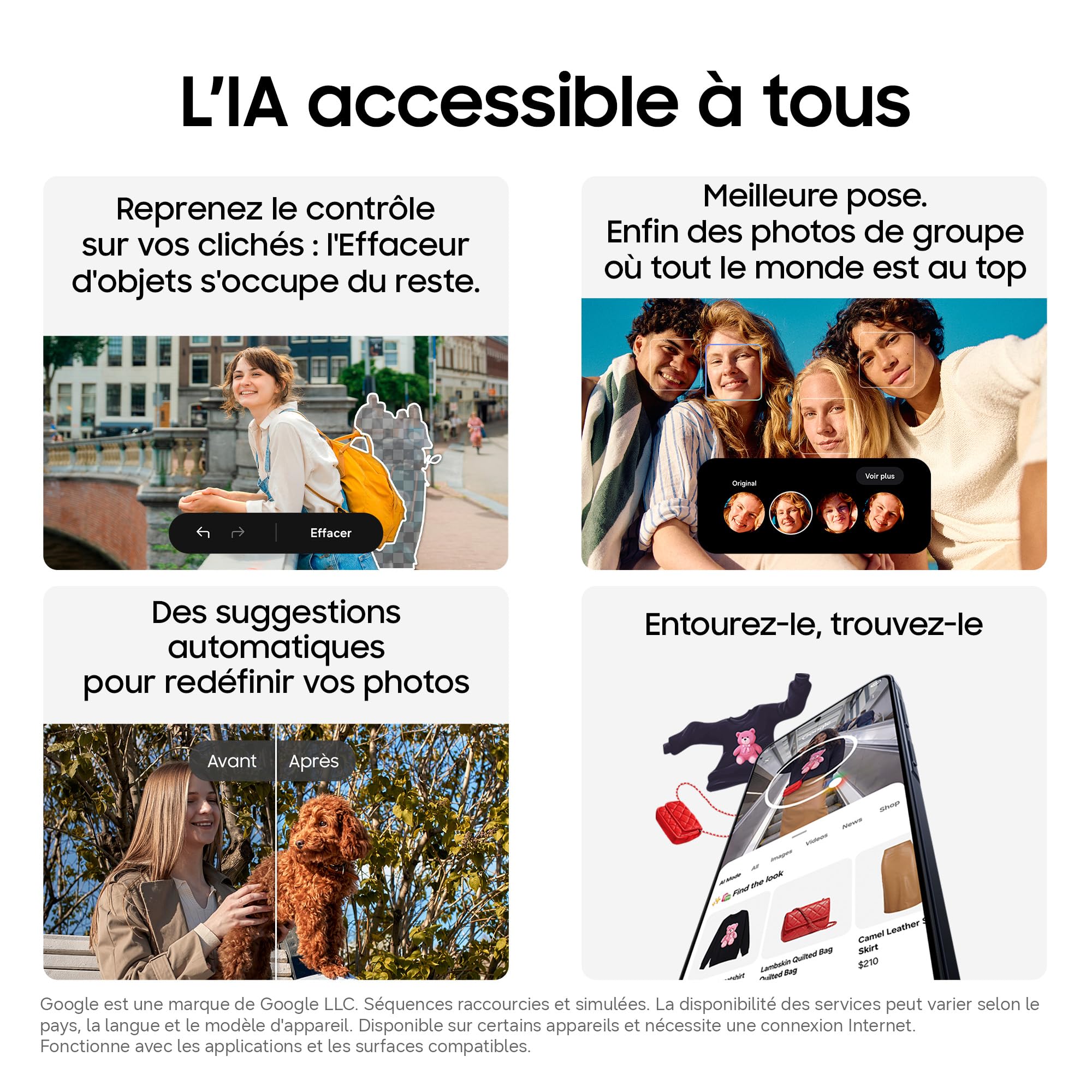 Samsung Galaxy A57 5G, Smartphone Android 5G avec l'IA Accessible à Tous, 128 Go, RAM 8 Go, Chargeur Secteur Rapide 25W Inclus, Smartphone déverrouillé, Lavande, Version FR
