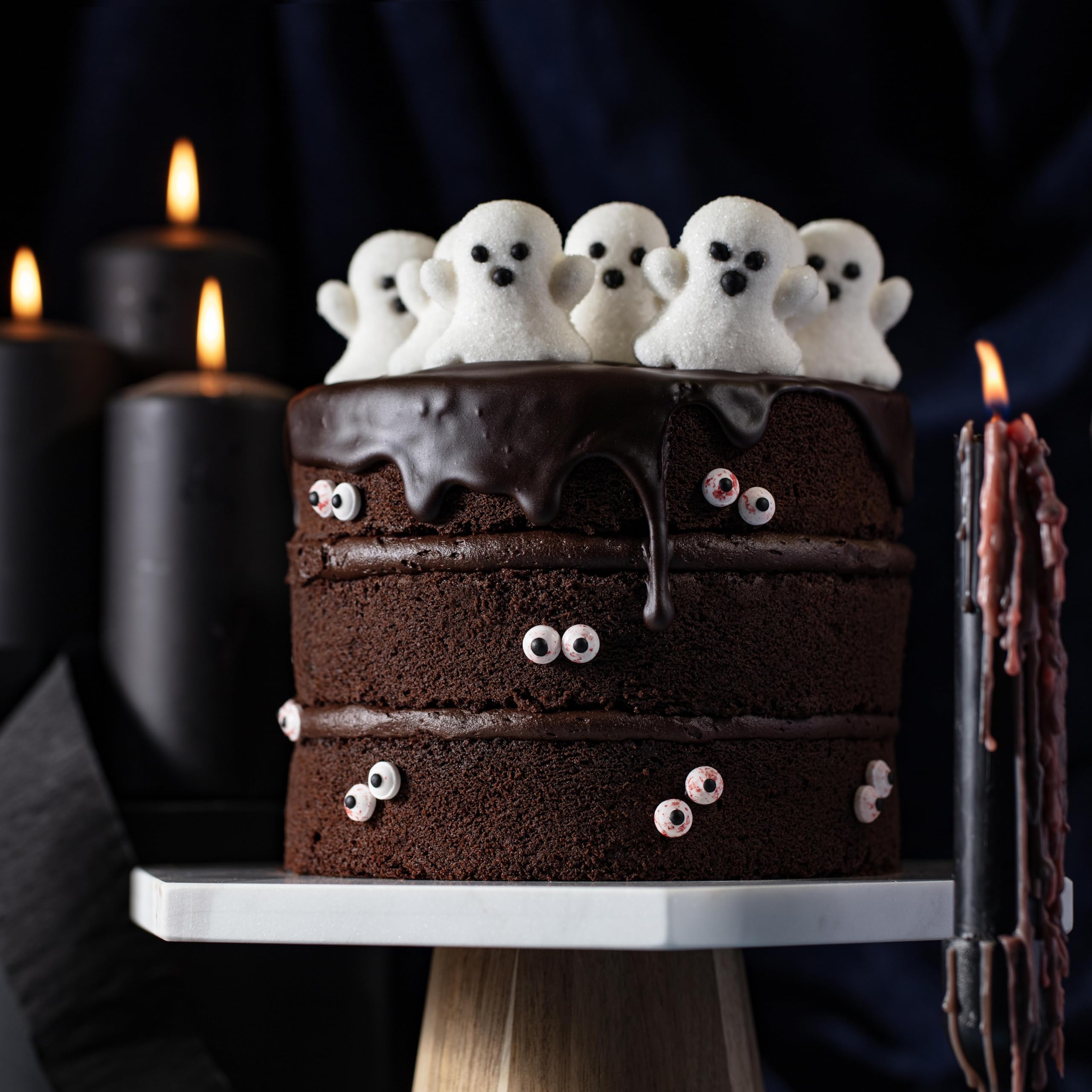 Topper de Malvavisco para Pasteles Halloween – Set de 12 Fantasmas 180g