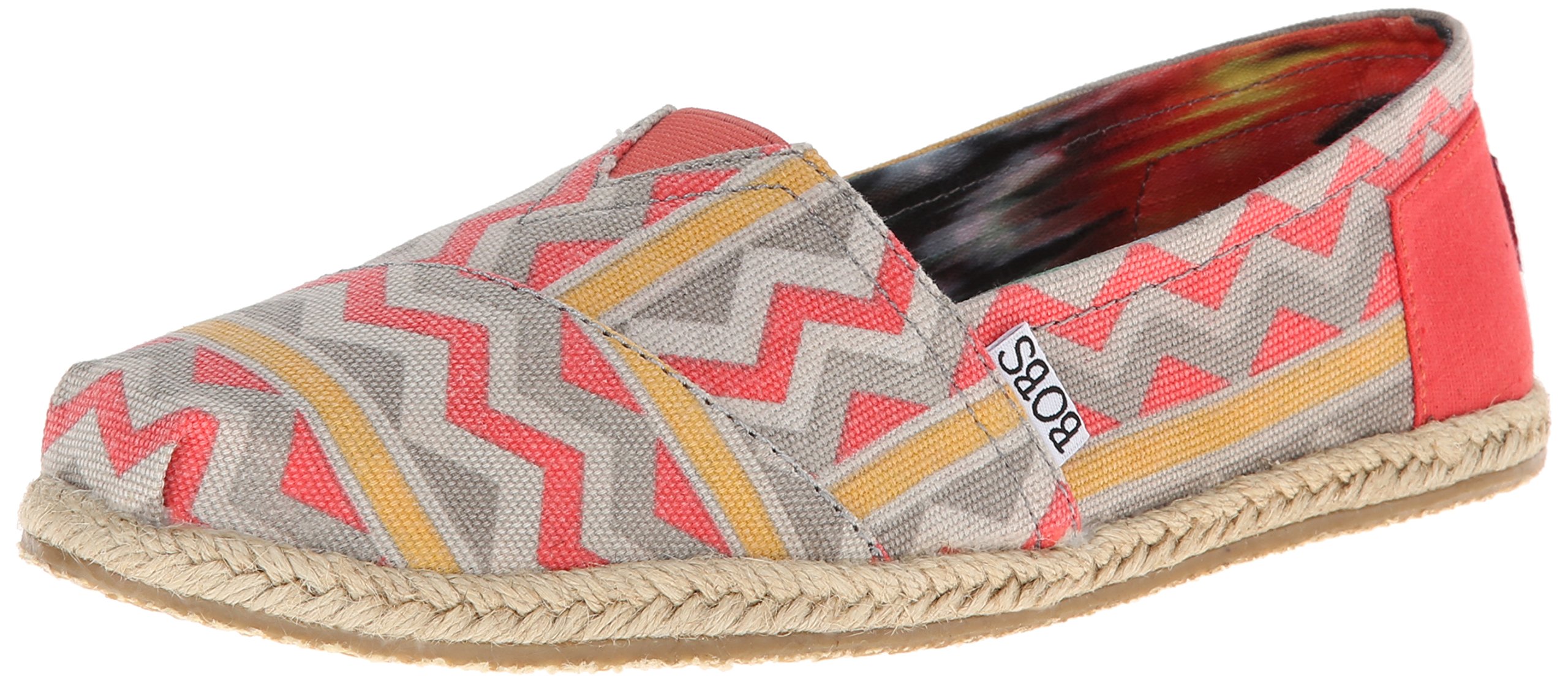 BOBS from Skechers Women's Heart Ethnic Zigzag Ballet Flat